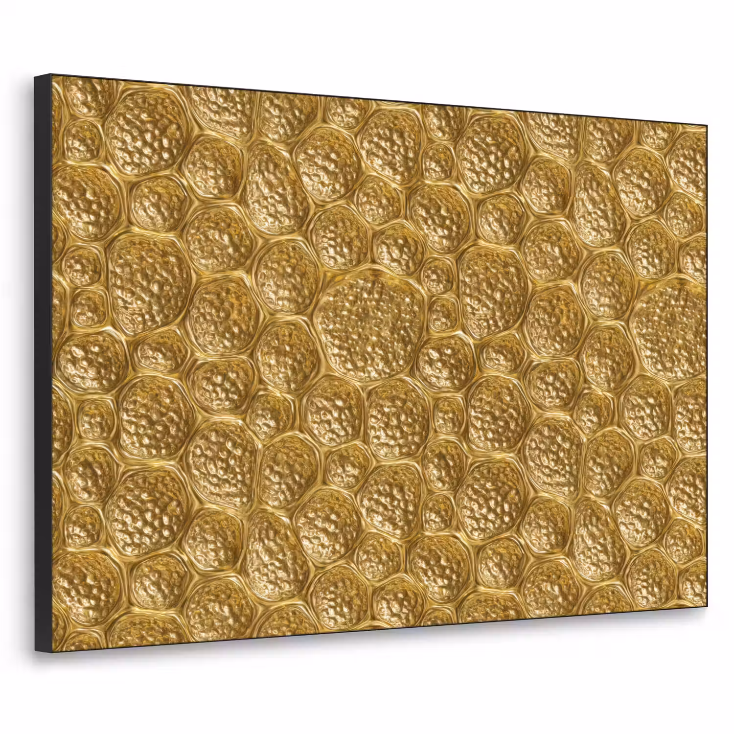 Gehamerd - Mozaïek - Antiek - Goud Textielframe zwart klein 947 -3d