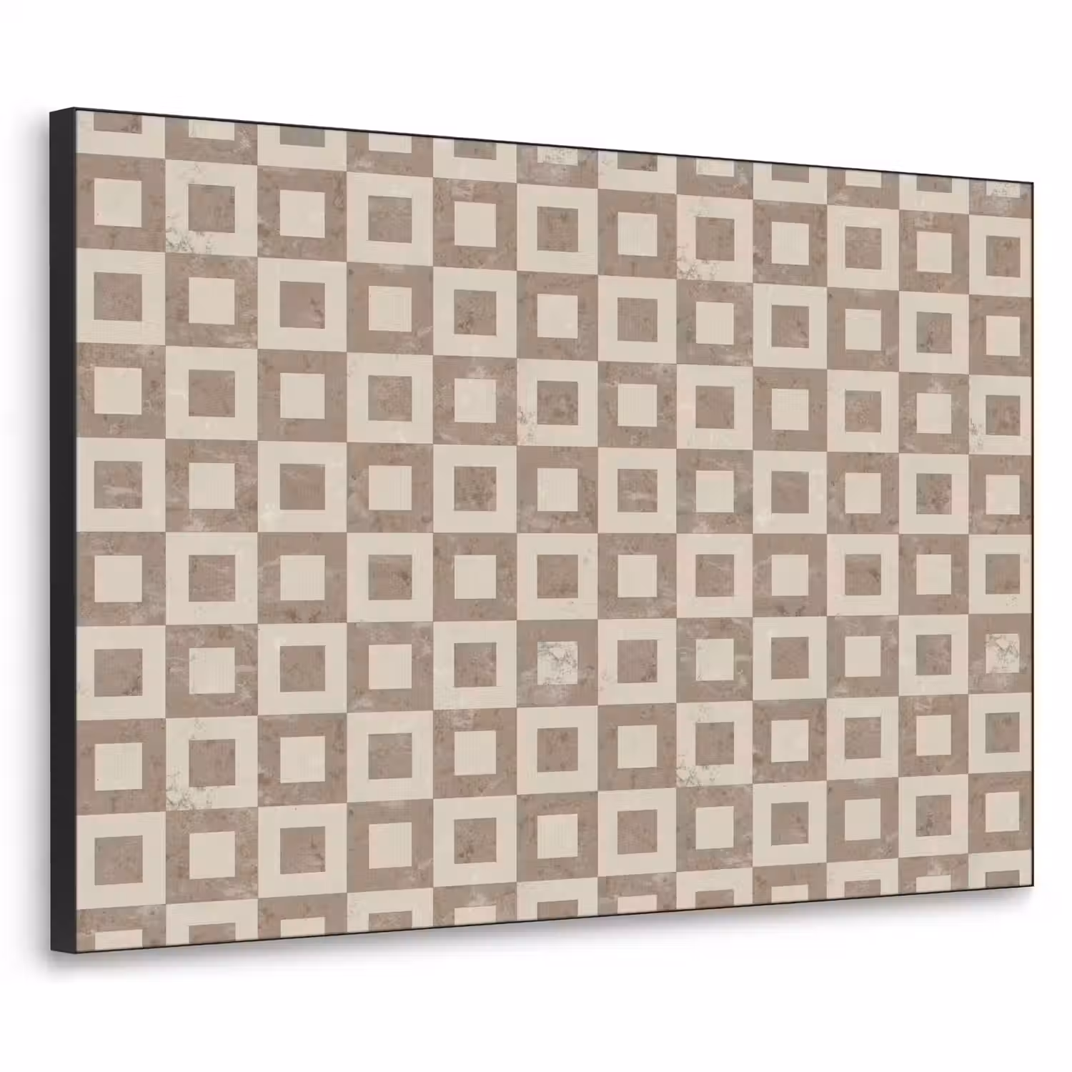 Patroon - Marmer - Beige Textielframe zwart klein 947 -3d