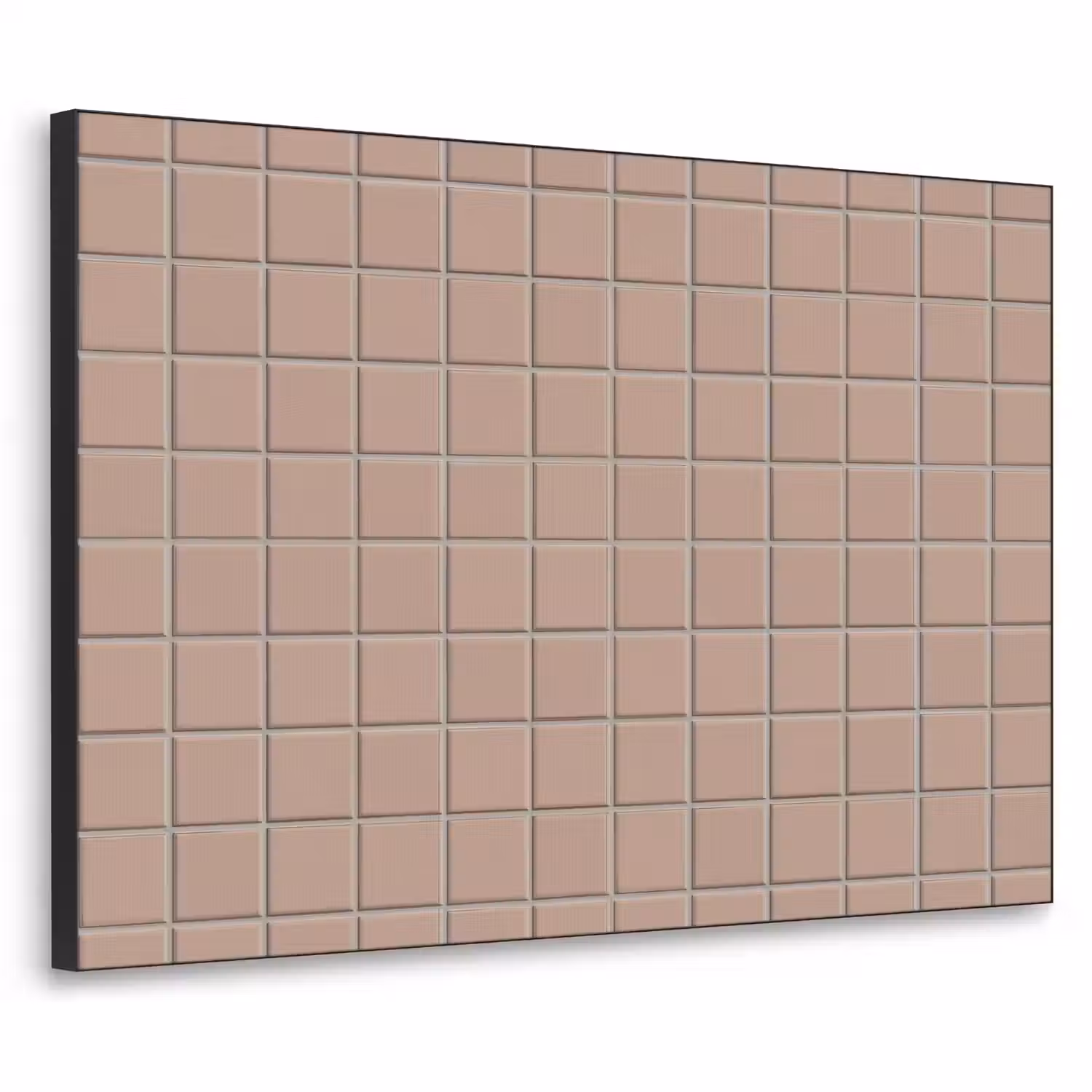 Patroon - Tegel - Oudroze Textielframe zwart klein 947 -3d