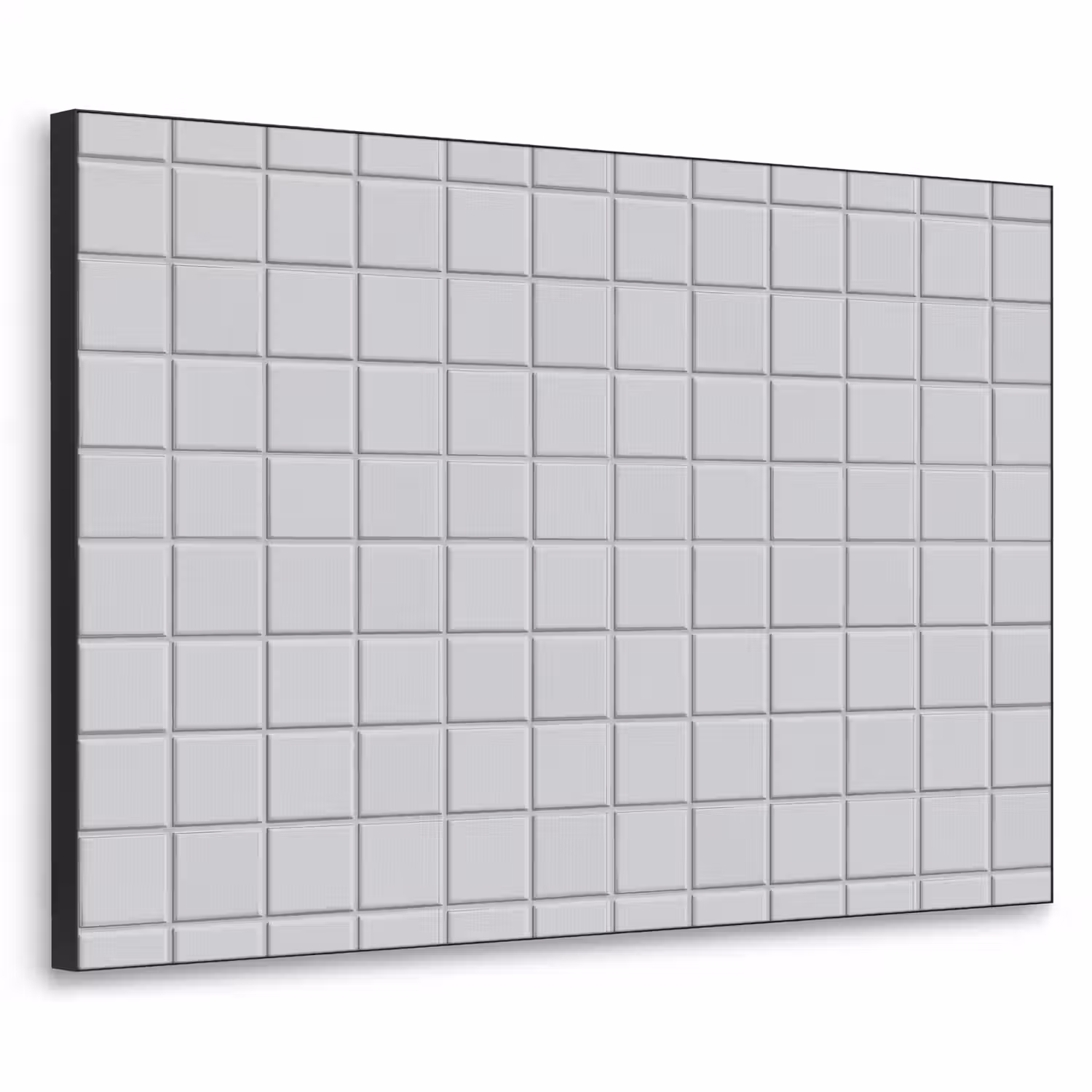 Patroon - Tegels - Licht - Grijs Textielframe zwart klein 947 -3d