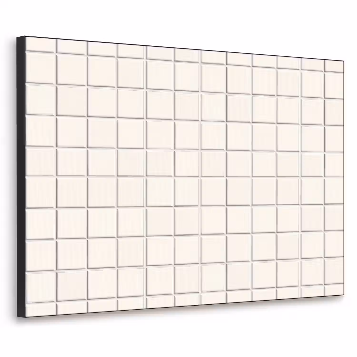 Patroon - Tegels - Wit Textielframe zwart klein 947 -3d