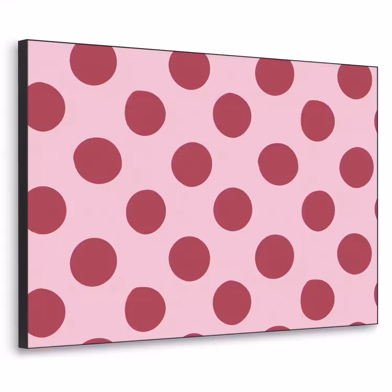 Stippen - Patroon - Bordeaux Textielframe zwart klein 947 -3d