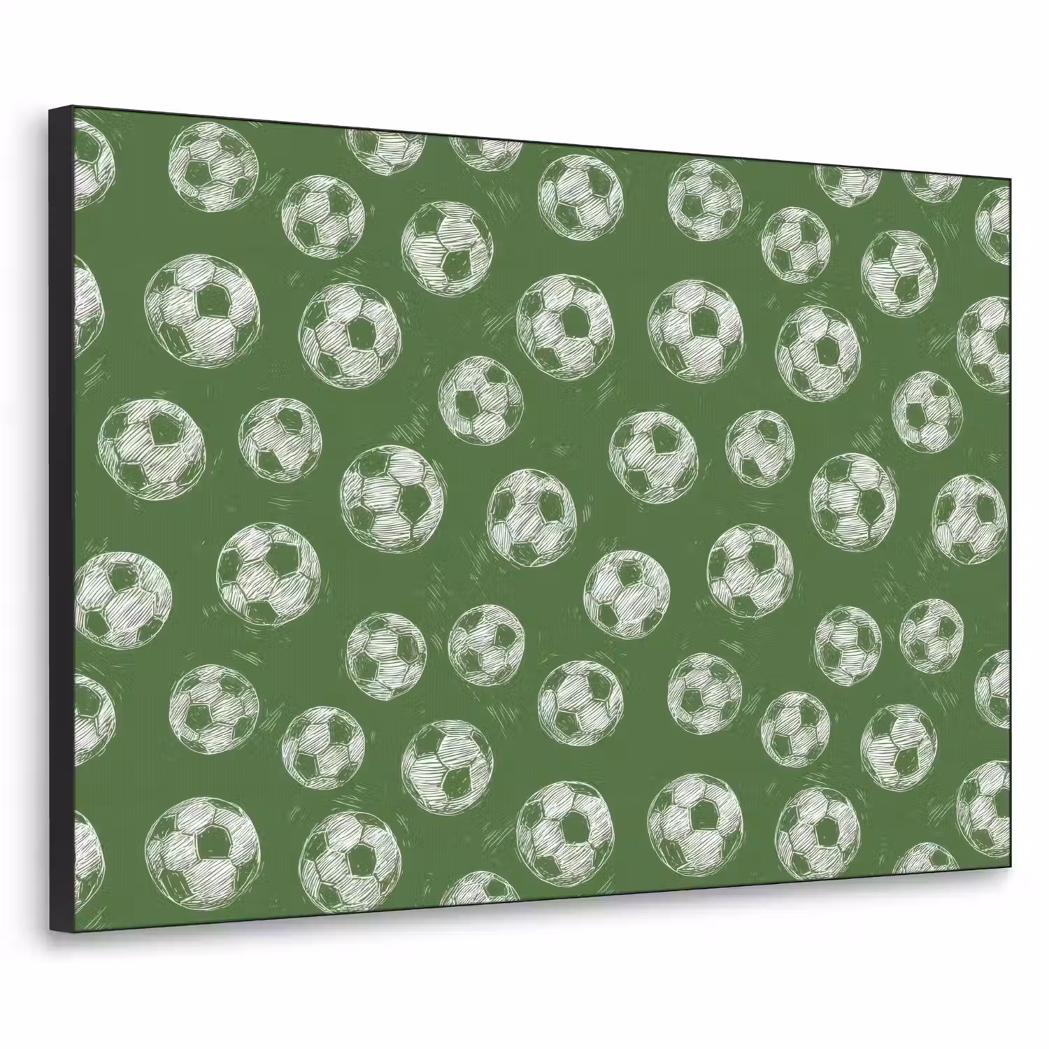 Voetbal - Sport - Groen Textielframe zwart klein 947 -3d