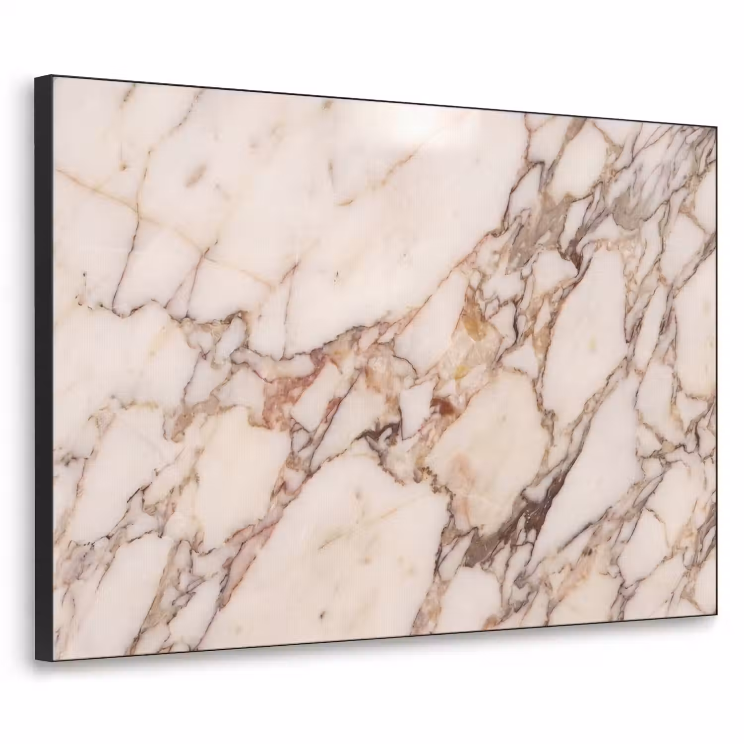 Textuur - Gesteente - Aderen - Abstract - Wit Textielframe zwart klein -3d