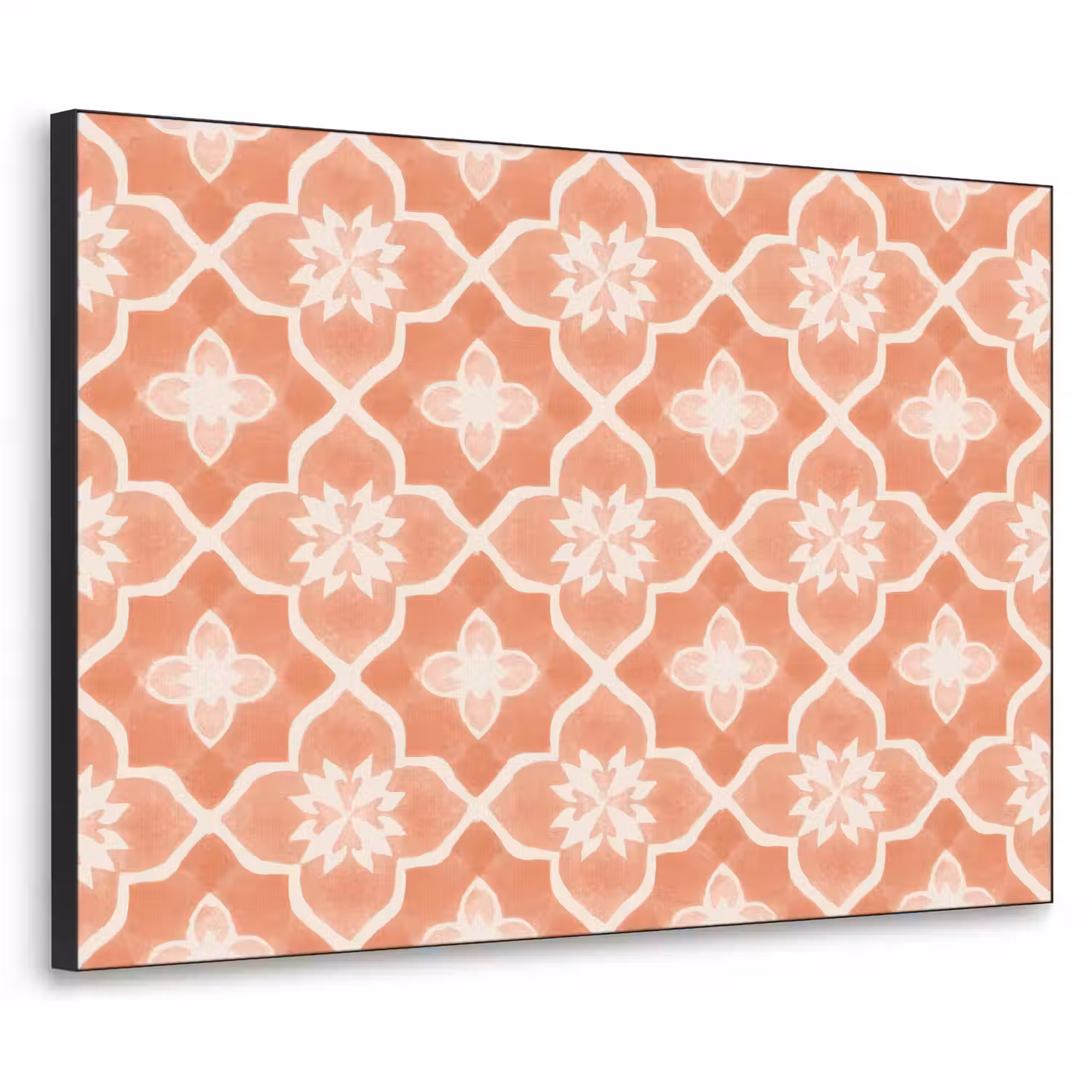Tegelpatroon - Arabesk - Vintage - Terracotta Textielframe zwart klein 947 -3d