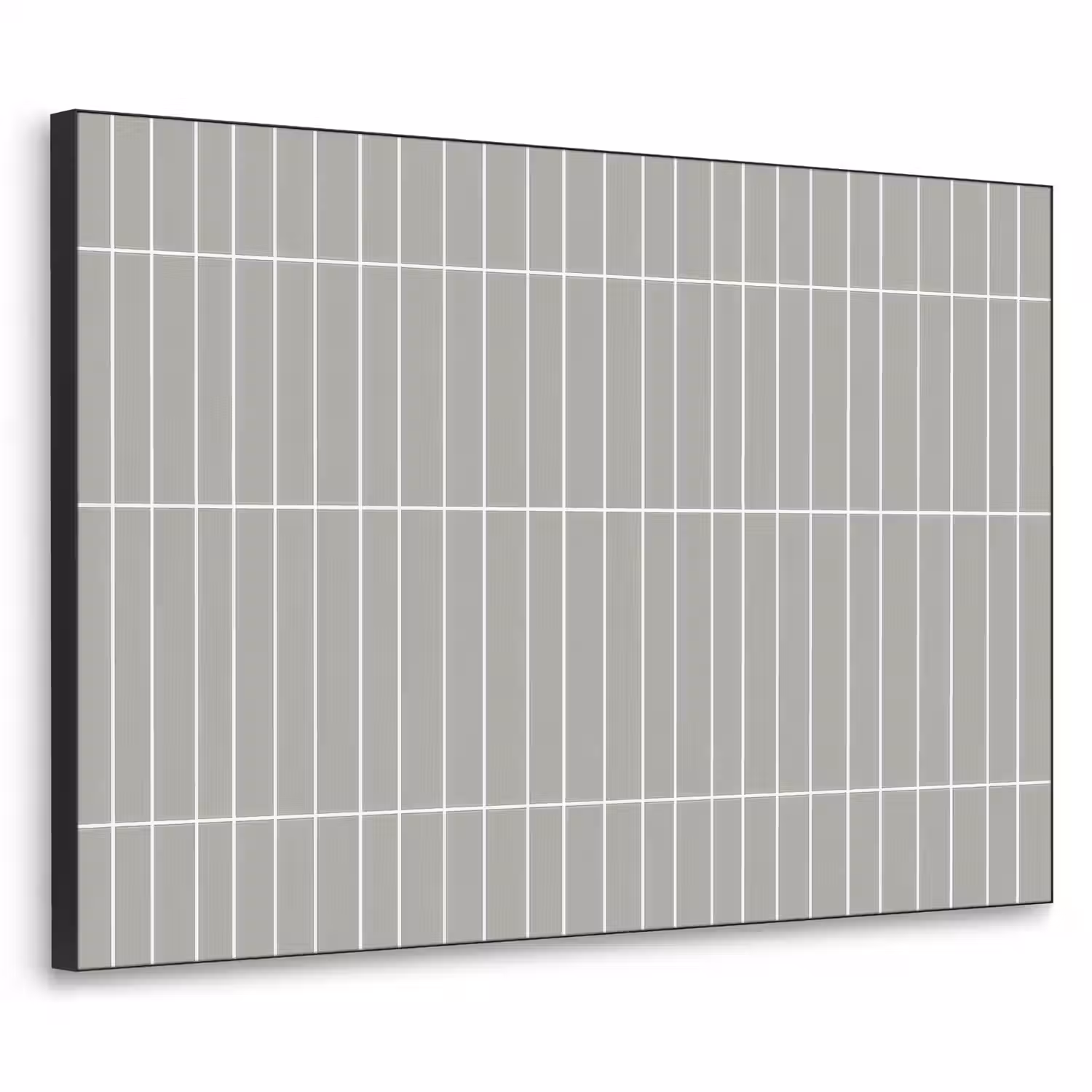 Wandtegel - Verticaal - Lichtgrijs Textielframe zwart klein 947 -3d