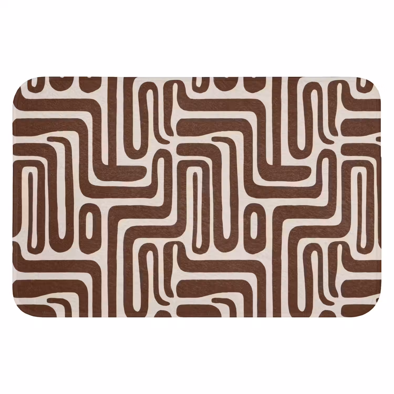 Abstract - Patroon - Bruin Badmat klein 997 -3d