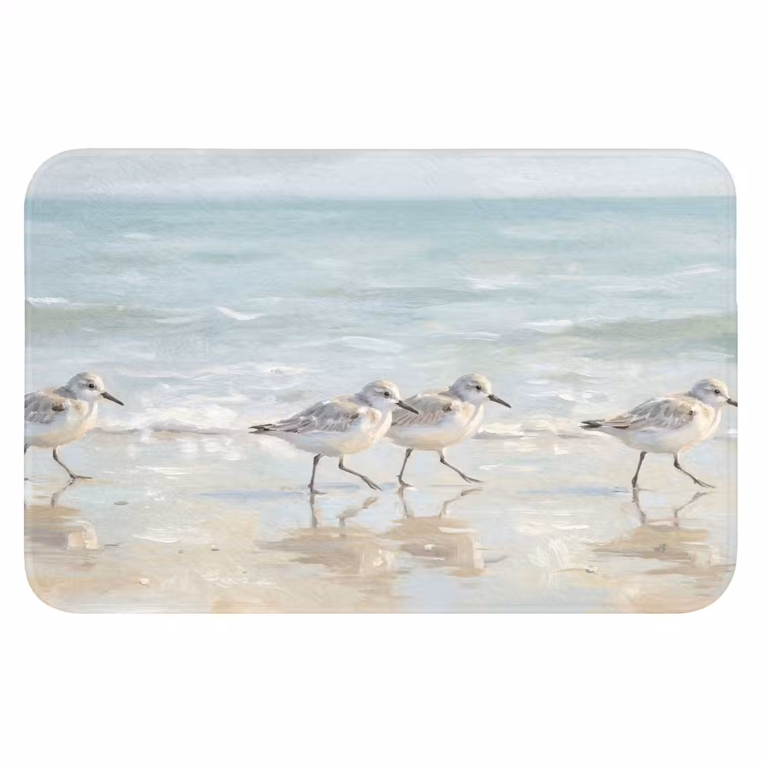 Vogels - Strand - Zee Badmat klein -3d