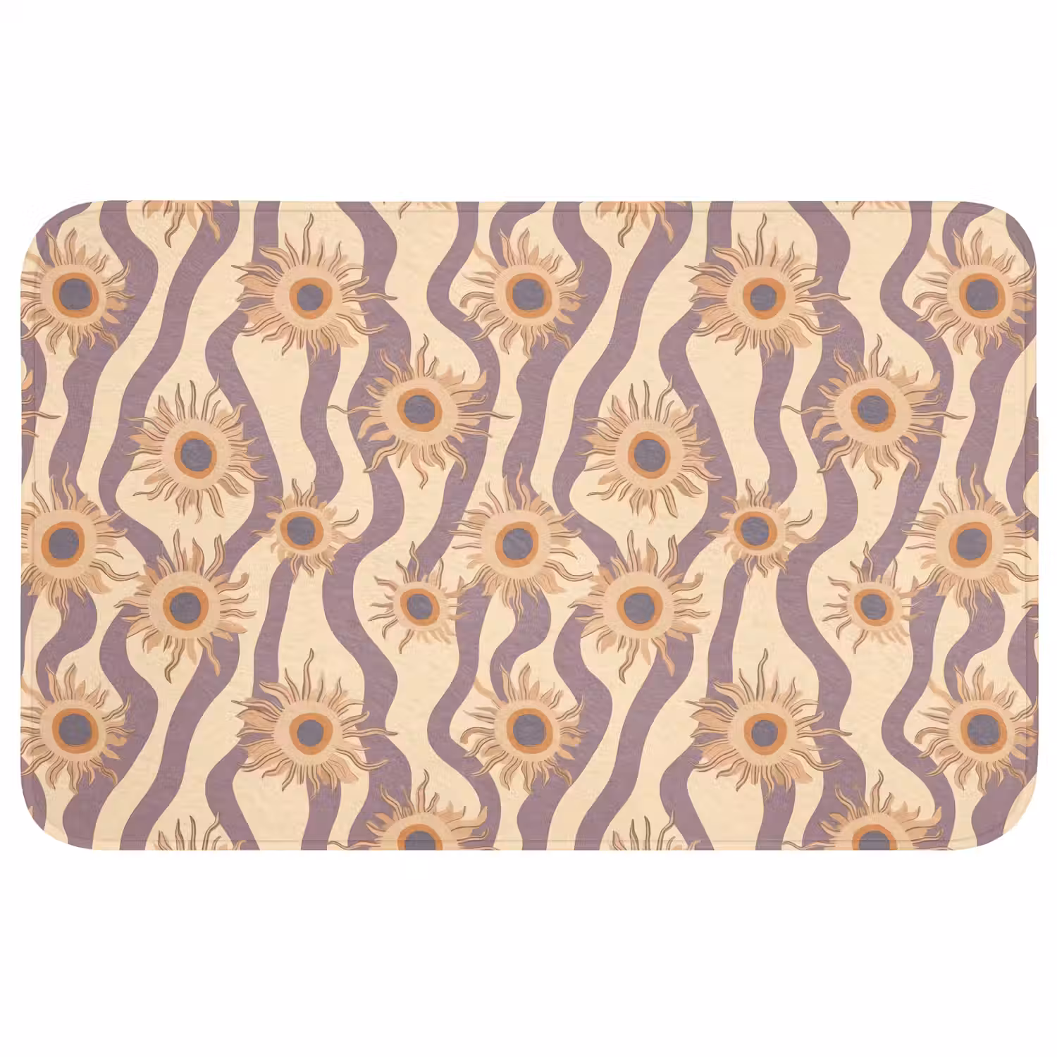 Bohemian - Vibe - Lavendelpaars Badmat middel 997 -3d