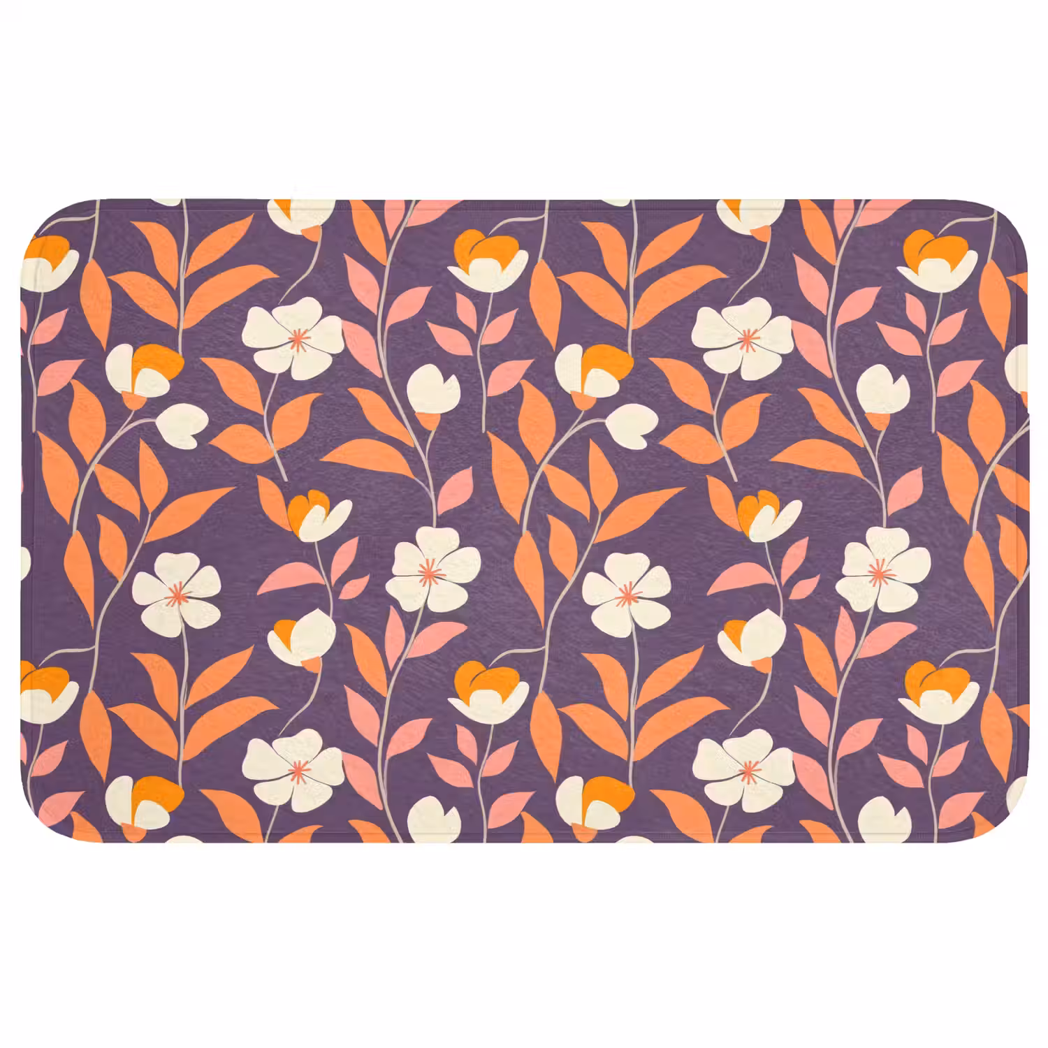 Boho - Vintage - Paars Badmat klein 997 -3d