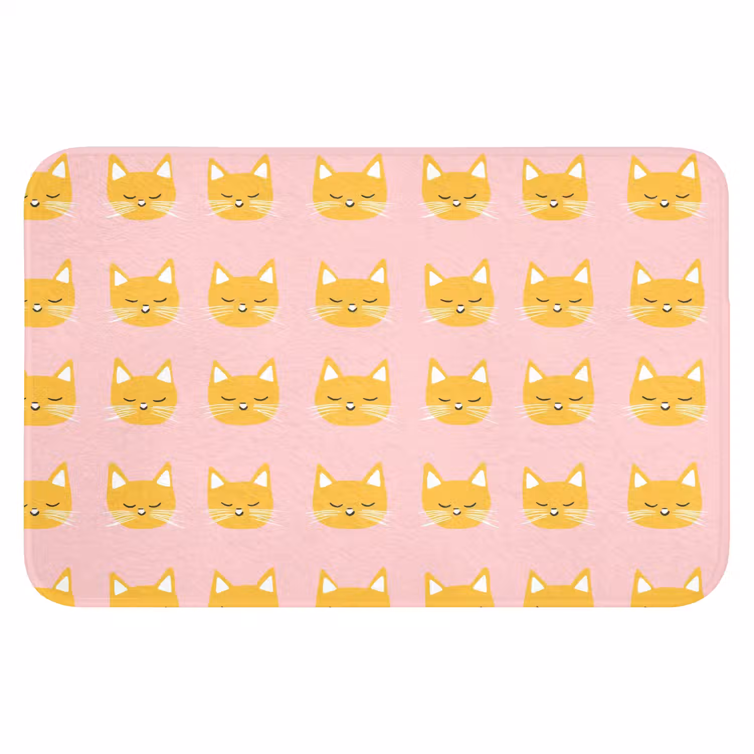 Katten - Patroon - Roze Badmat klein 997 -3d