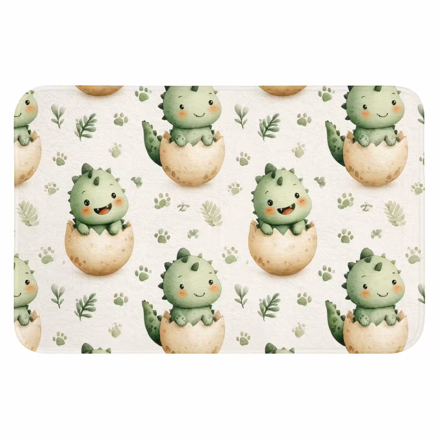 Dino - Eieren - Groen Badmat klein 997 -3d
