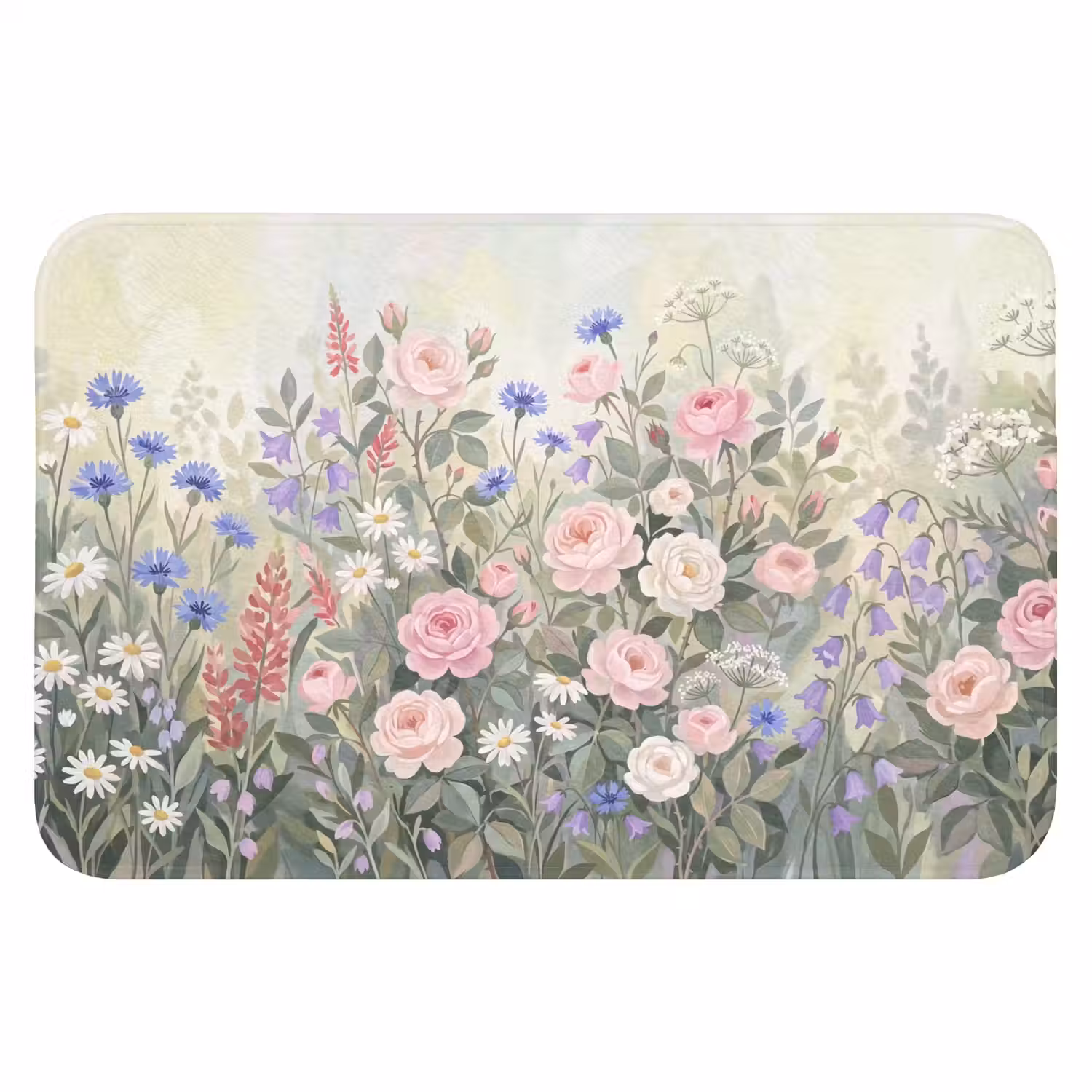 Bloemen - Tuin - Natuur - Kleurrijk Badmat klein -3d