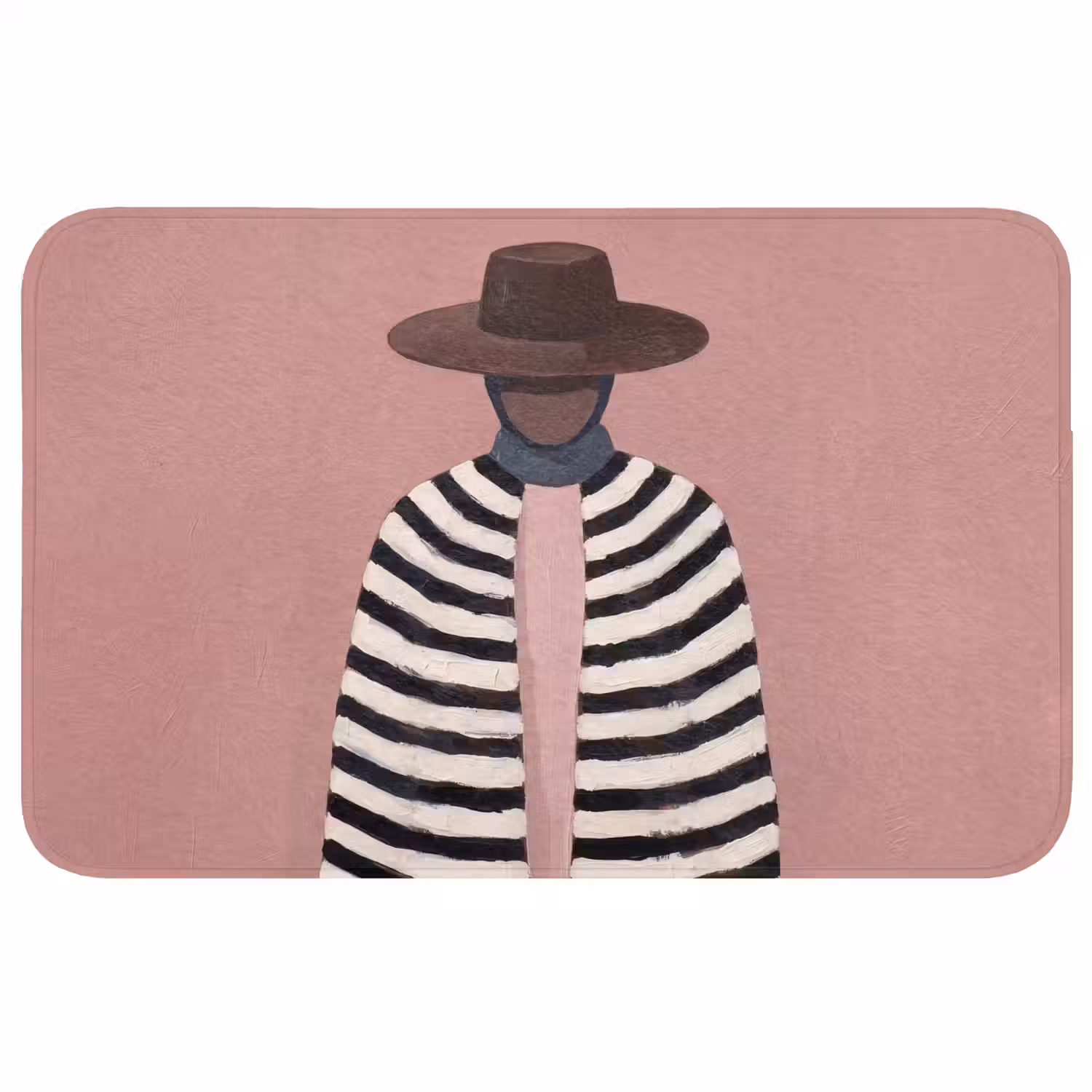 Grafisch - Vrouw - Roze Badmat klein -3d