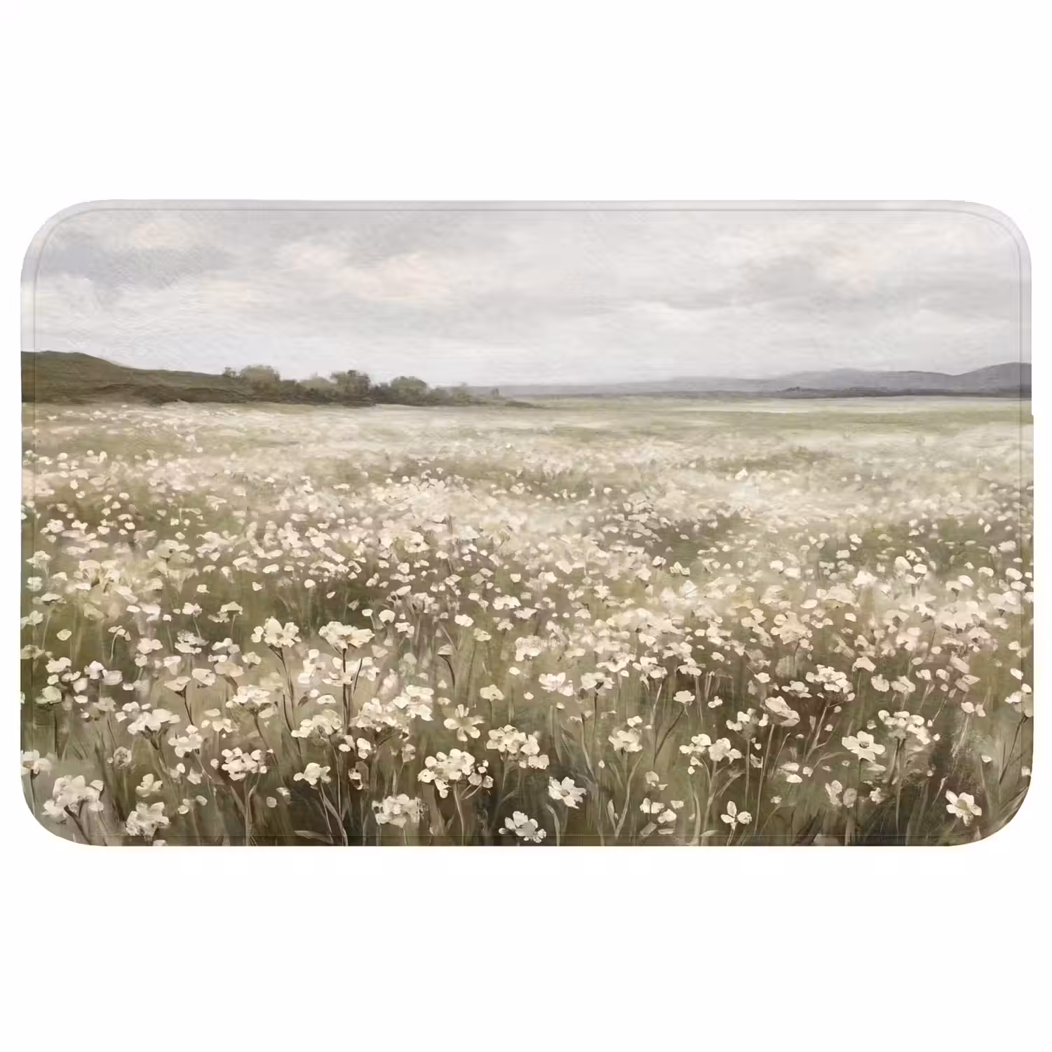 Illustratie - Landschap - Wit Badmat klein -3d