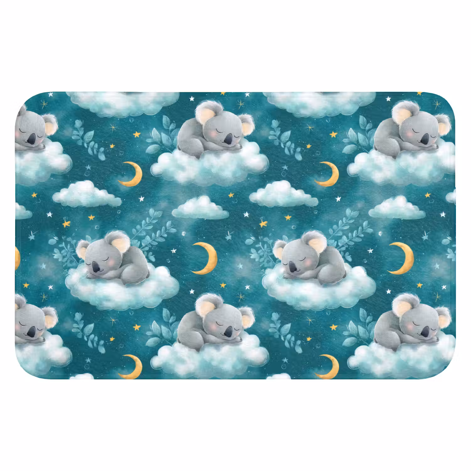 Koala's - Betoverend - Blauw Badmat klein 997 -3d