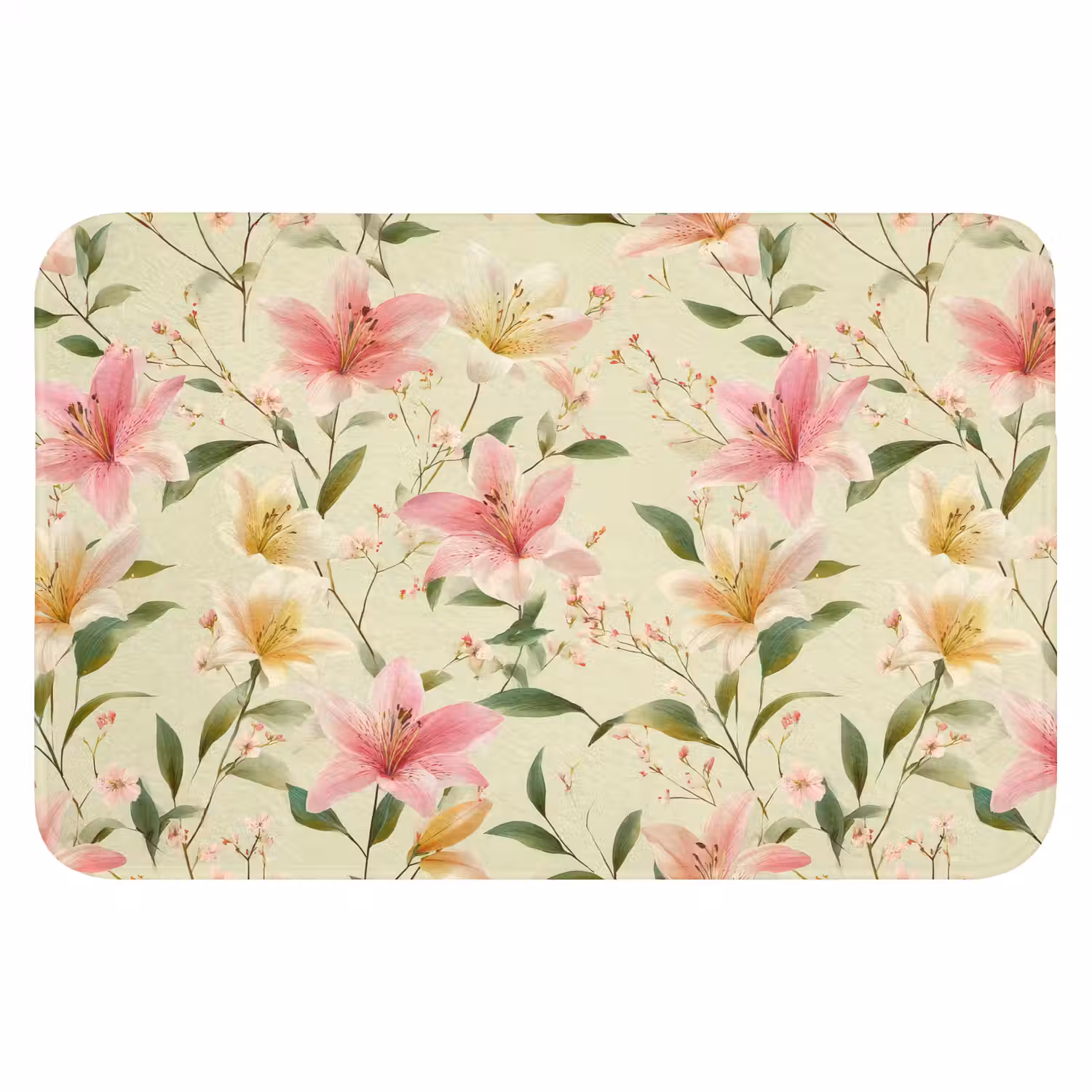 Lelies - Sereen - Kleurrijk Badmat klein 997 -3d