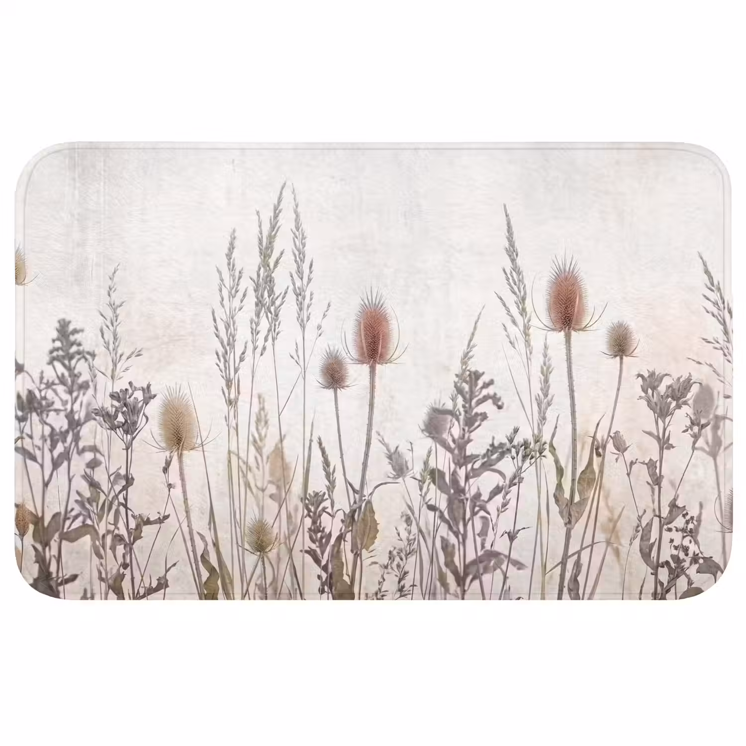 Weidebloemen - Design - Sepia Badmat klein -3d