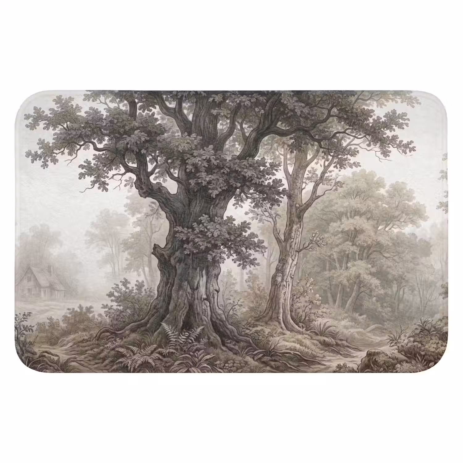 Natuur - Bos - Eik Badmat klein -3d