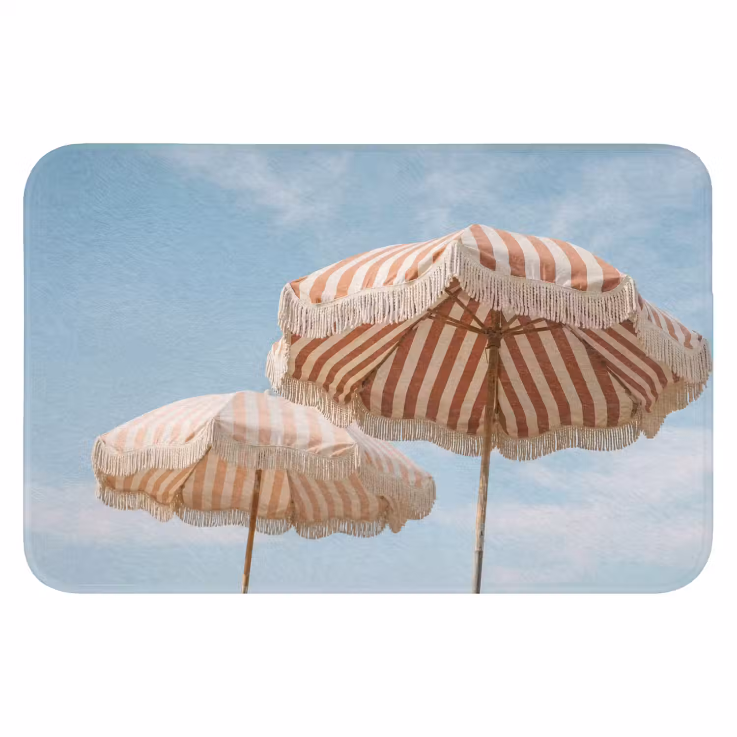 Parasol - Lucht - Rood Badmat klein -3d