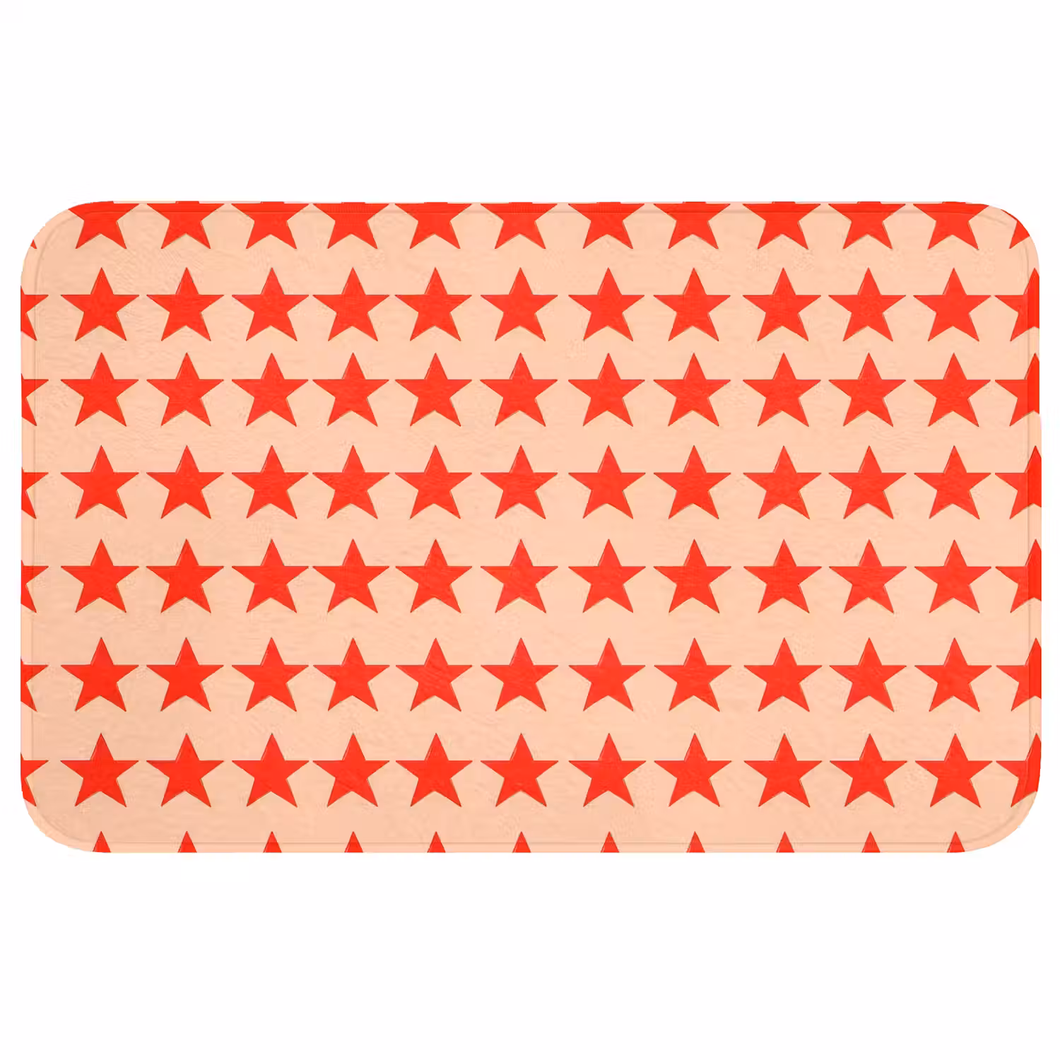 Patroon - Sterren - Rood Badmat middel 997 -3d