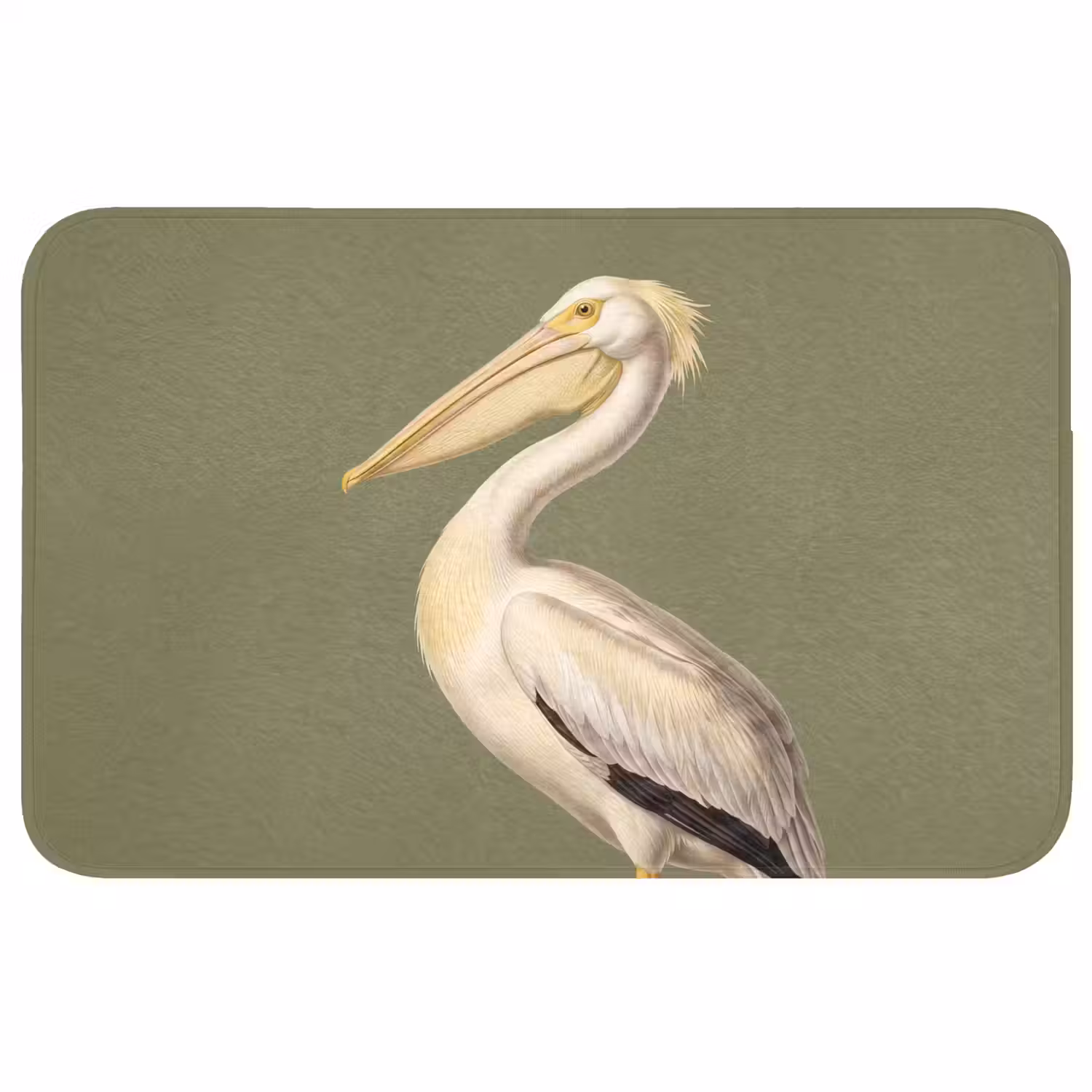 Pelikaan - Wit - Vogel - Klassiek - Natuur Badmat middel -3d