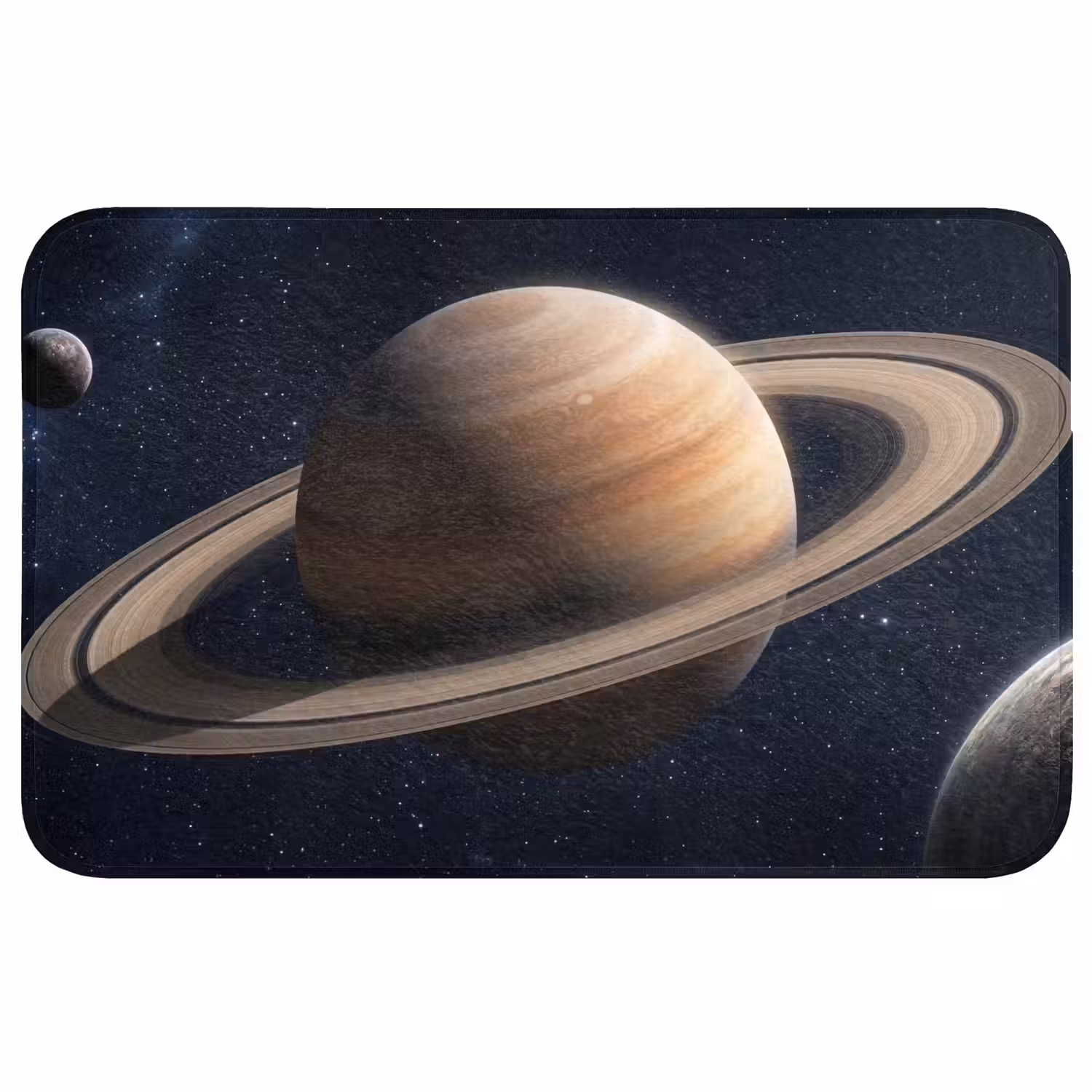 Planeten - Saturnus - Ruimte Badmat middel -3d