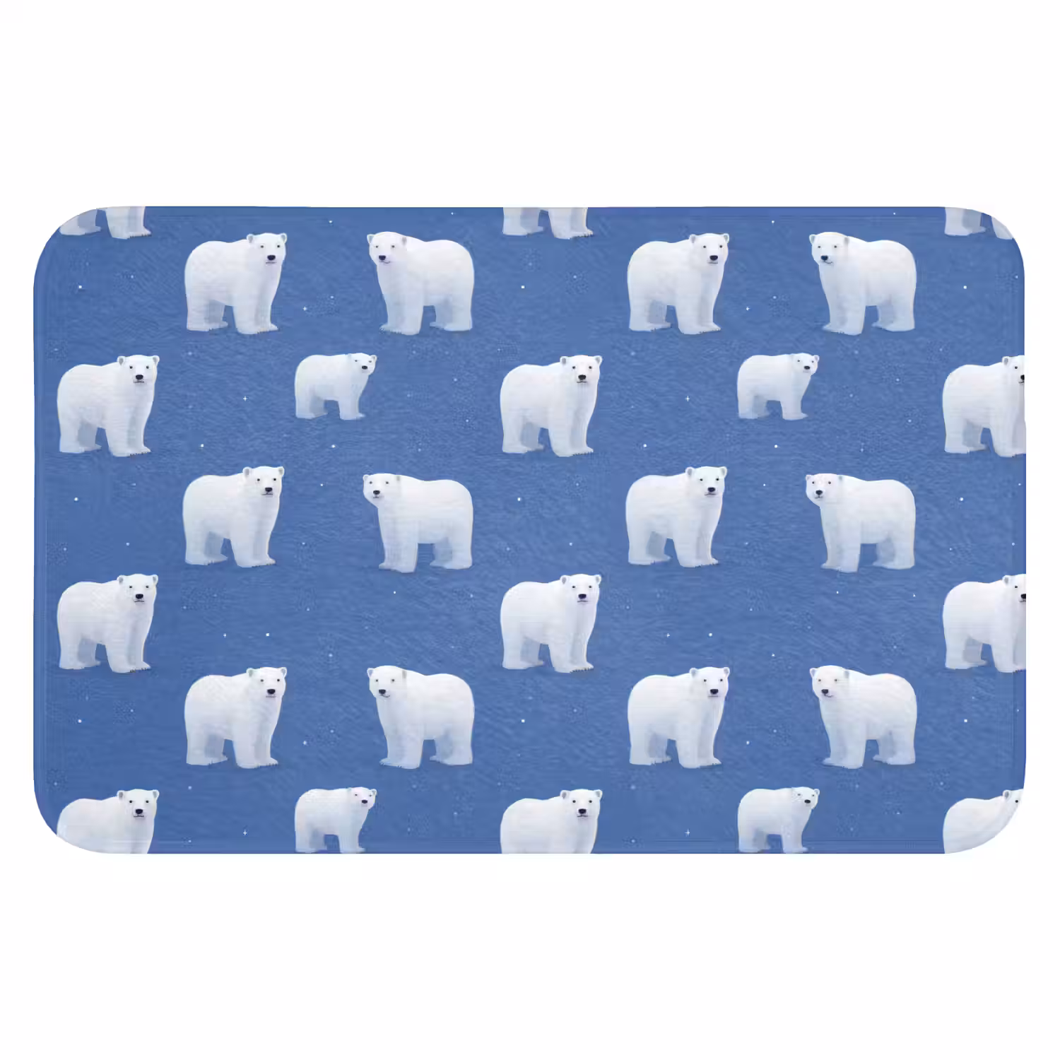 IJsbeer - Patroon - Blauw Badmat klein 997 -3d