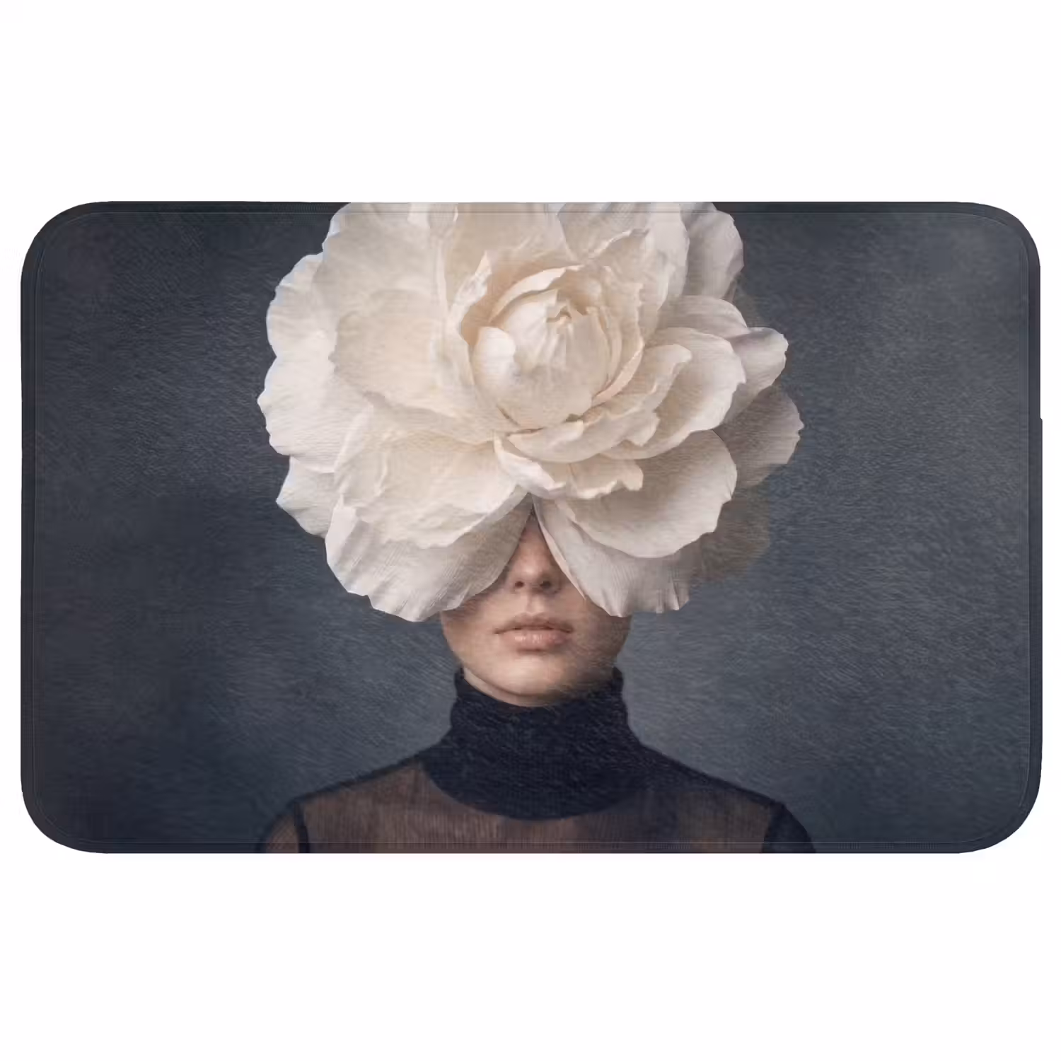 Portret - Mysterieus - Wit Badmat klein -3d