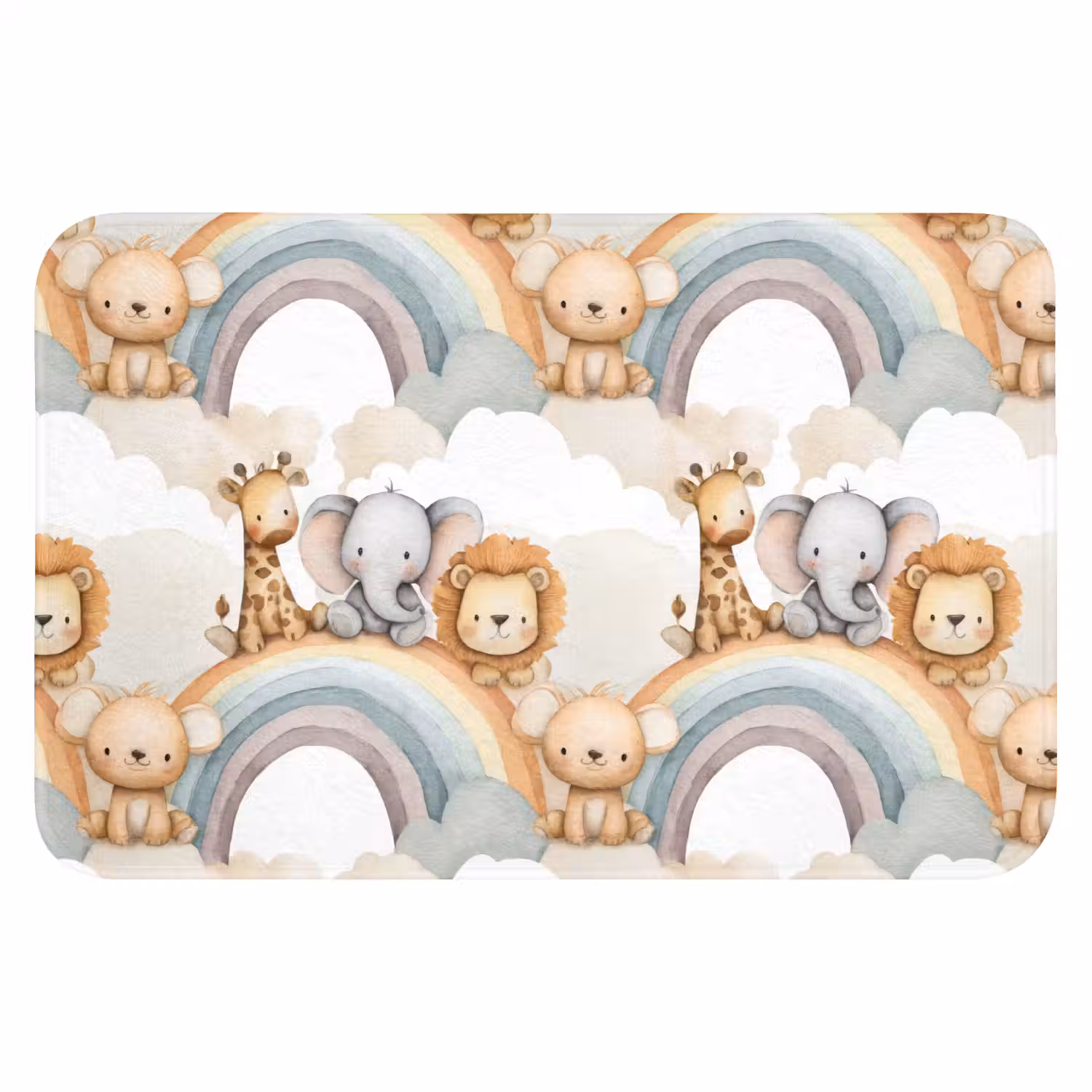 Safari - Regenboog - Kleurrijk Badmat klein 997 -3d