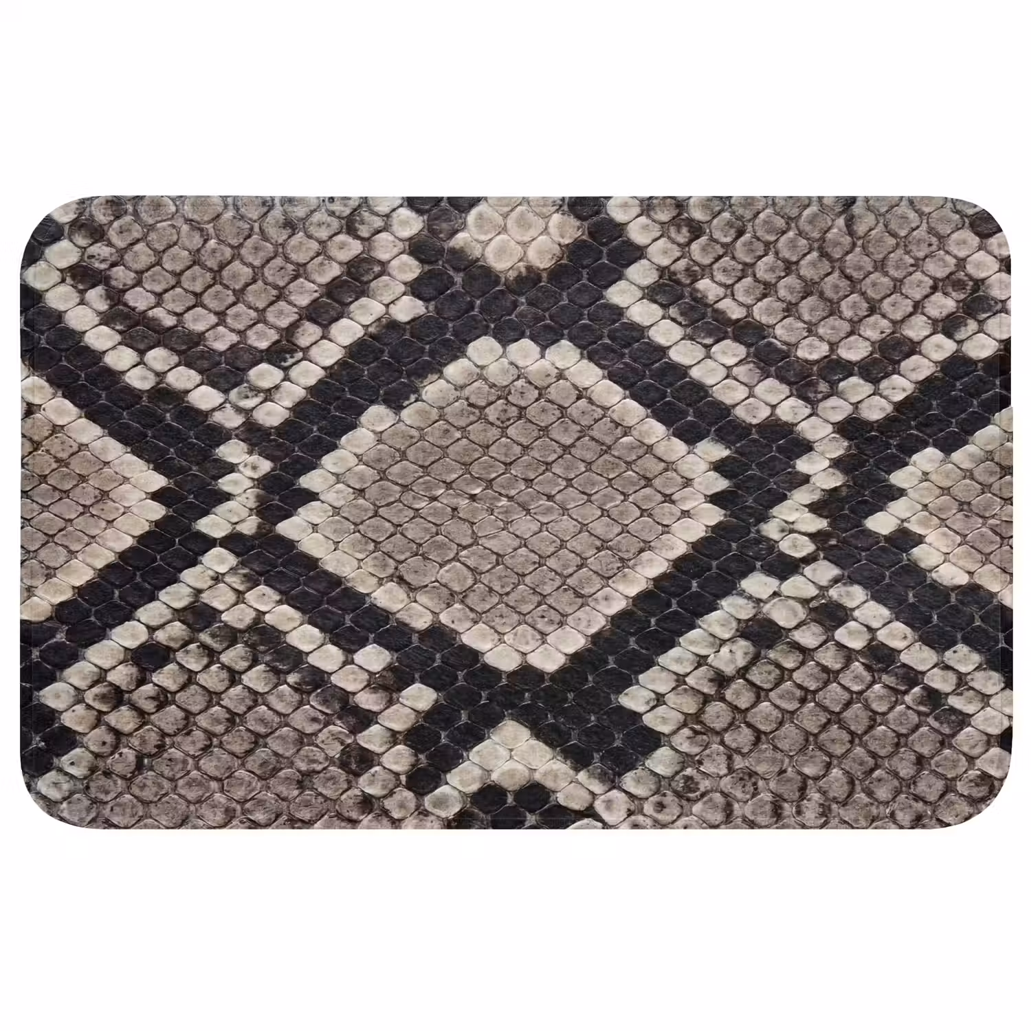 Slangenleer - Patroon - Beige Badmat middel -3d
