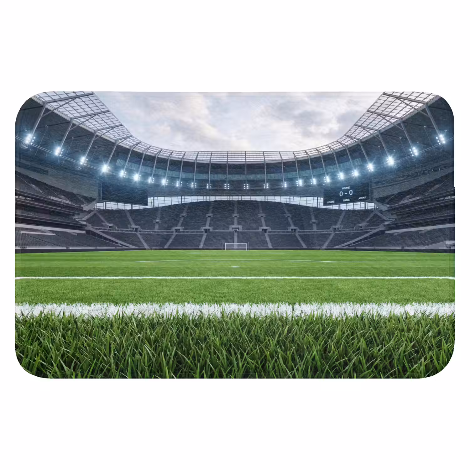 Voetbal - Stadion - Sport - Groen Badmat klein -3d