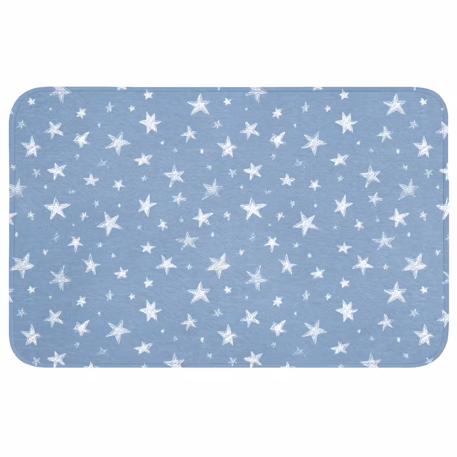 Sterretjes - Patroon - Blauw Badmat middel 997 -3d