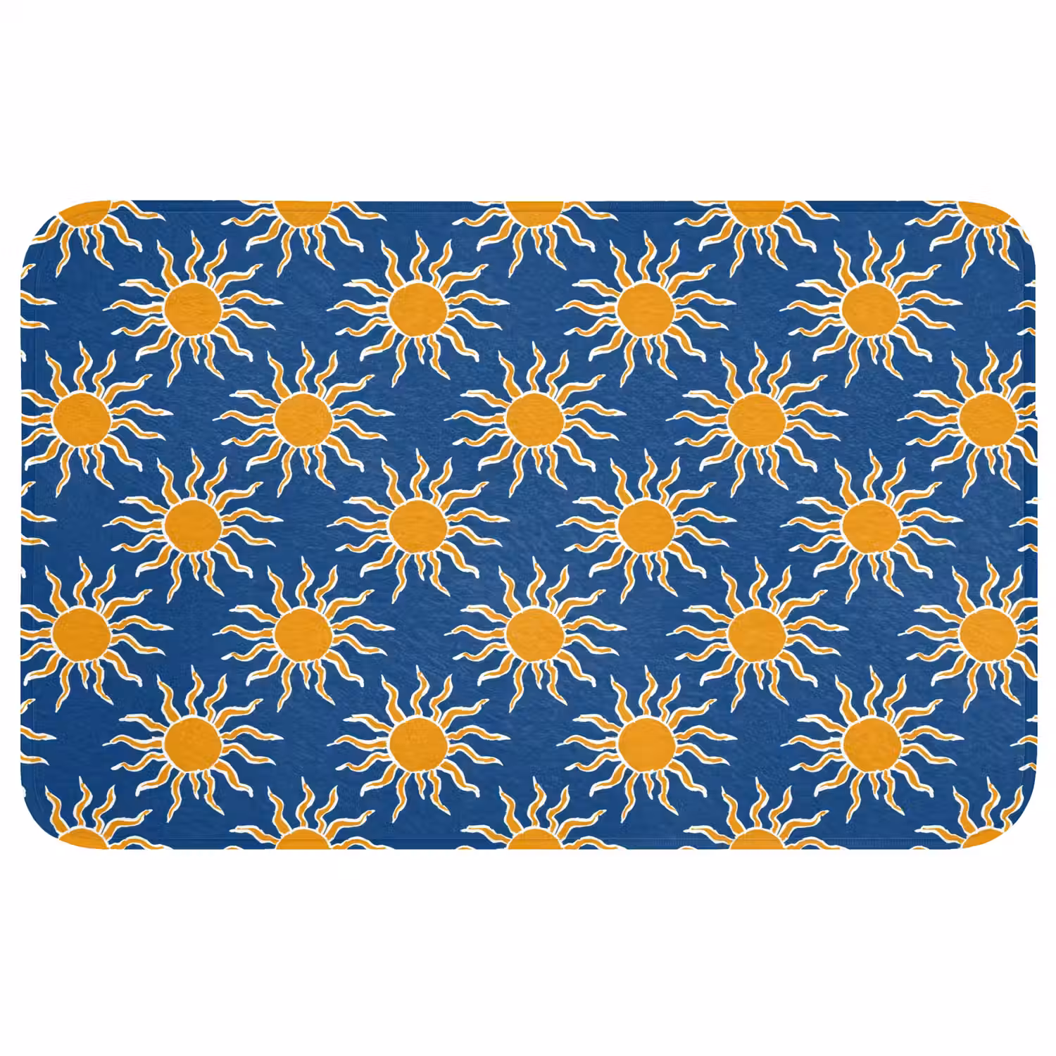 Zon - Patroon - Blauw Badmat middel 997 -3d