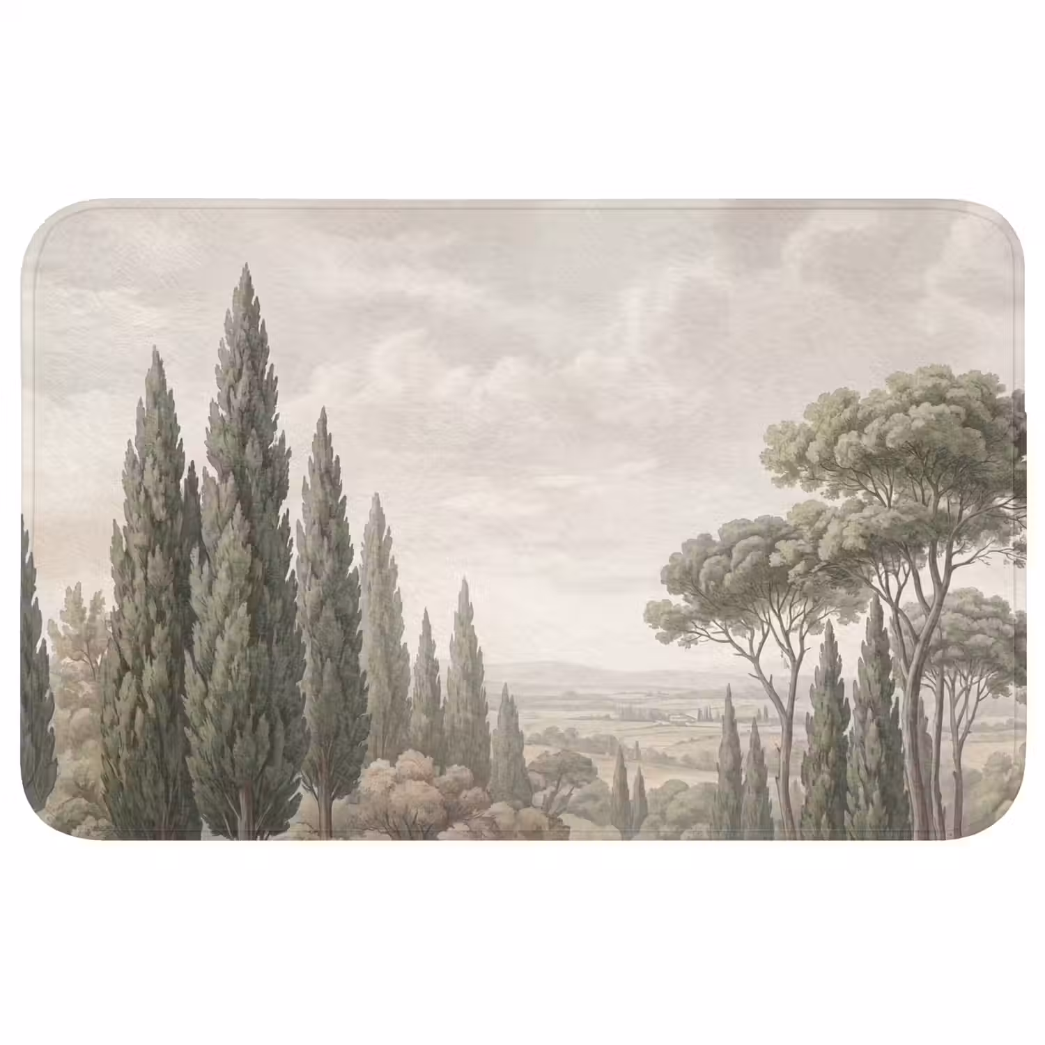 Vallei - Bos - Natuur - Groen Badmat middel -3d