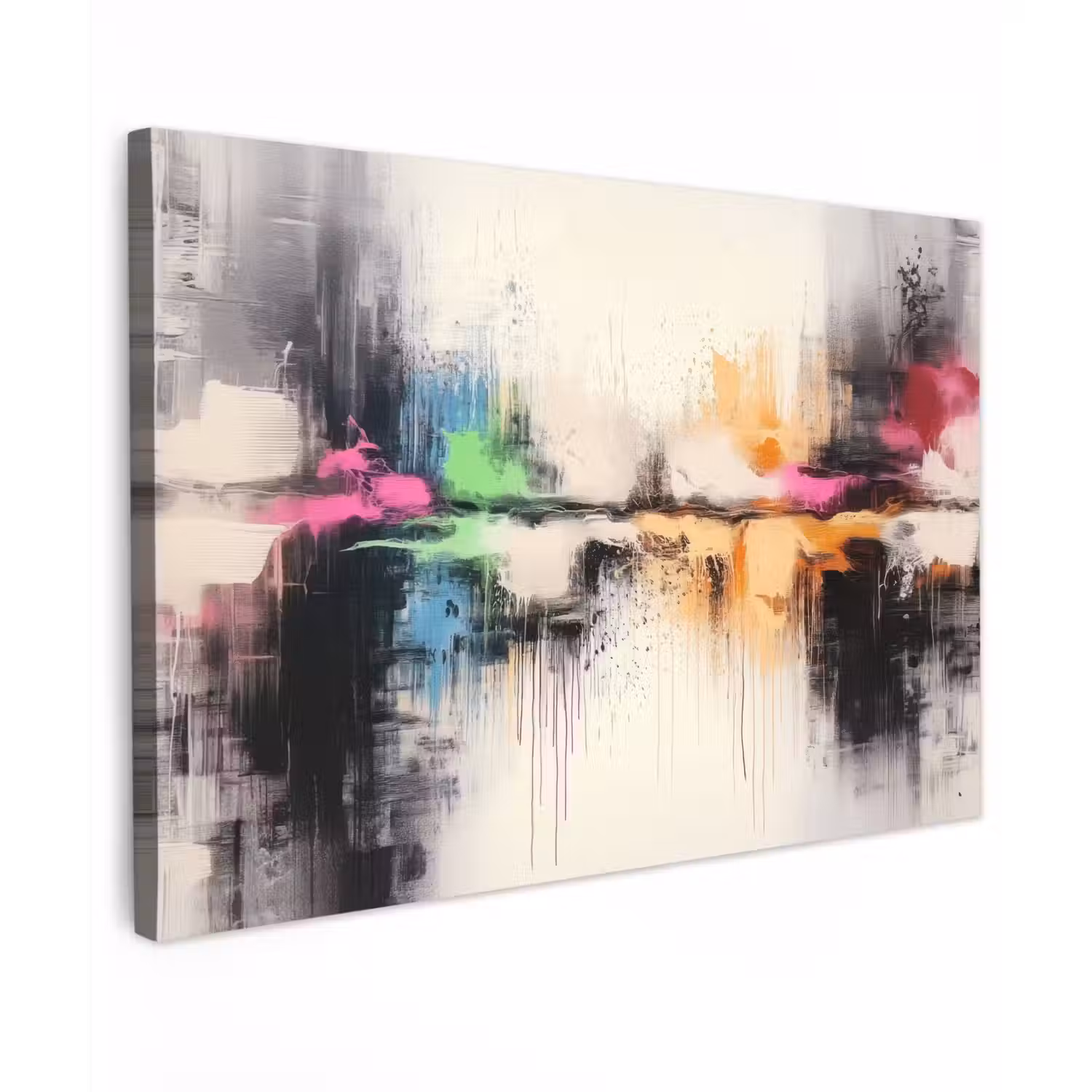 Abstract - Kleurexplosie - Landschap canvas 2cm klein -z3d