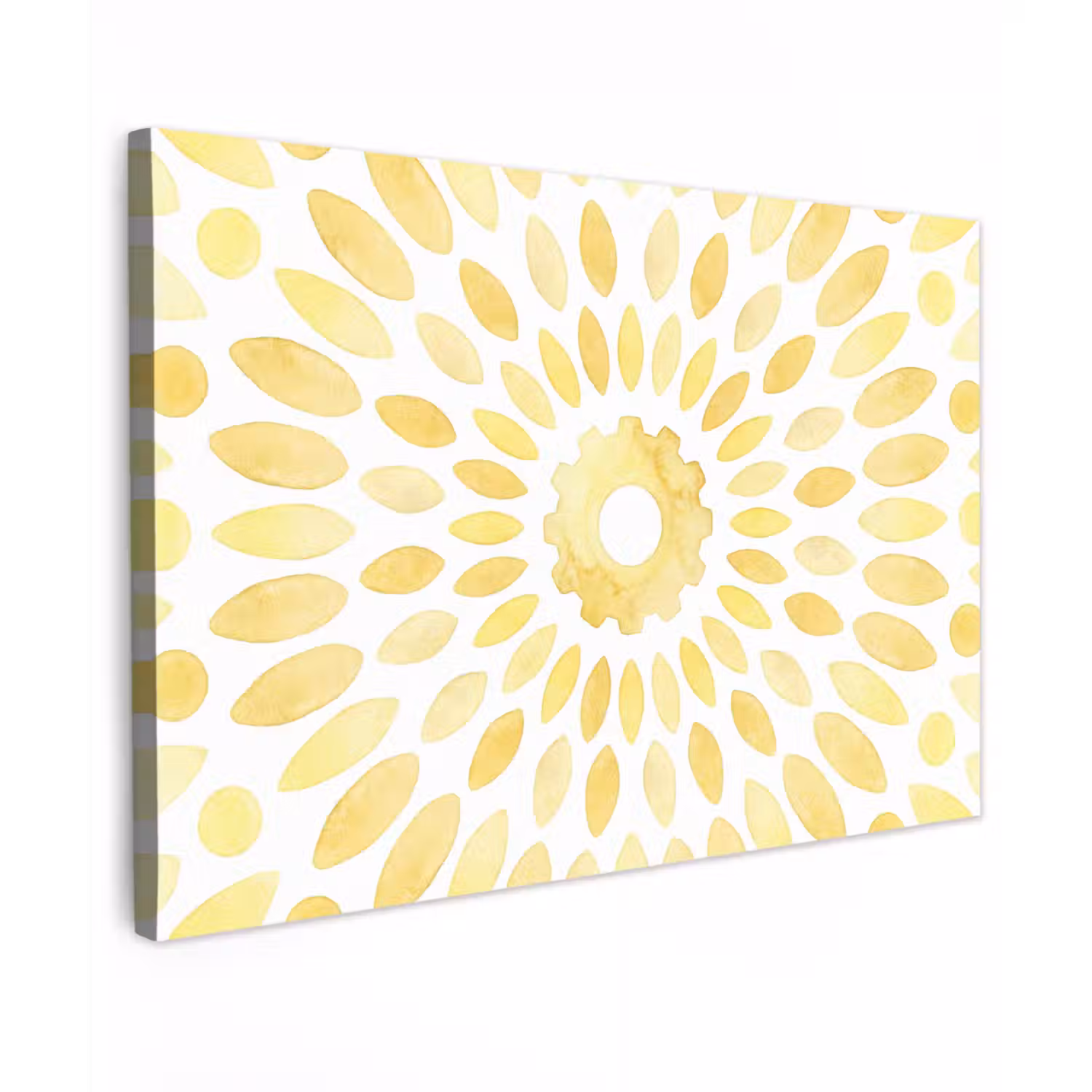 Abstract - Geometrisch - Stralend - Geel canvas 2cm klein -z3d