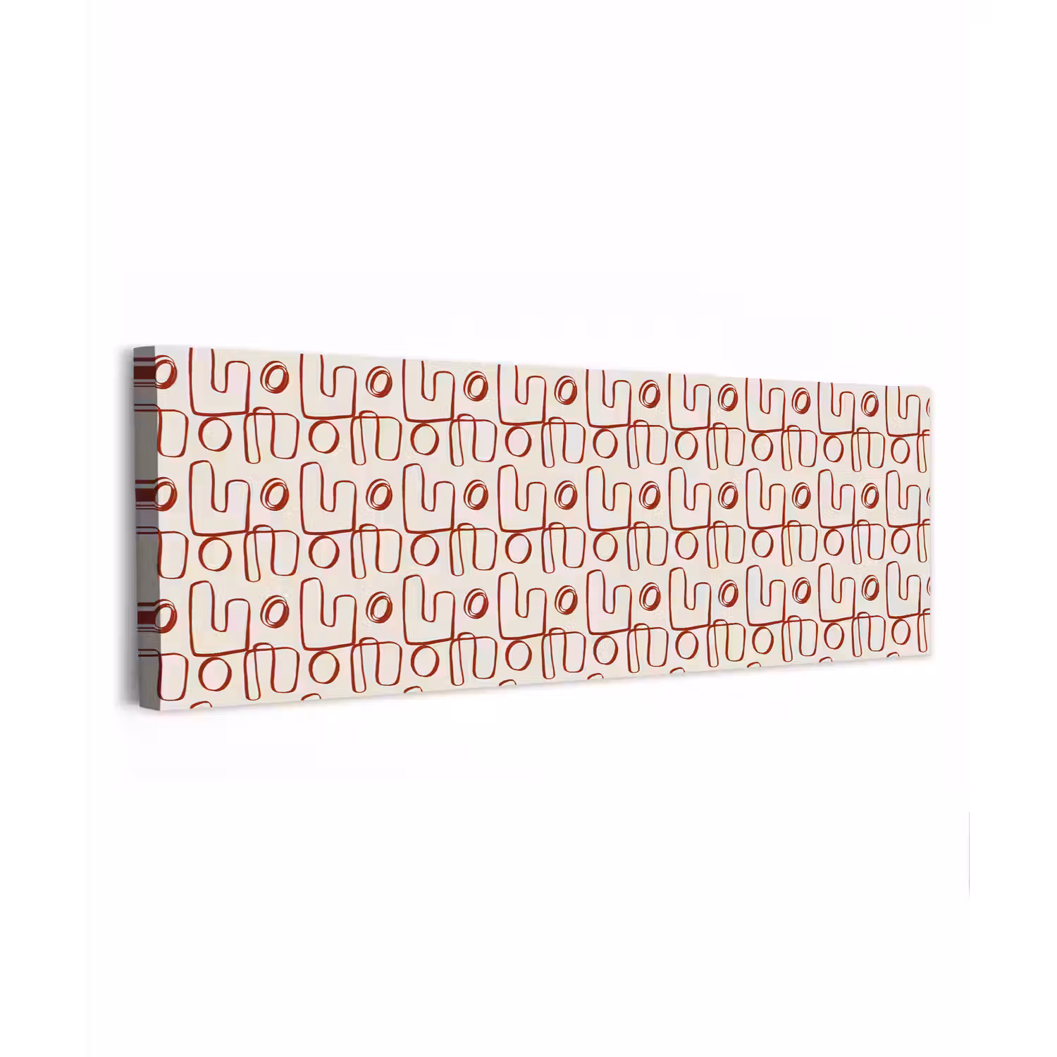 Abstract - Patroon - Beige - Rood canvas 2cm klein 828 -z3d