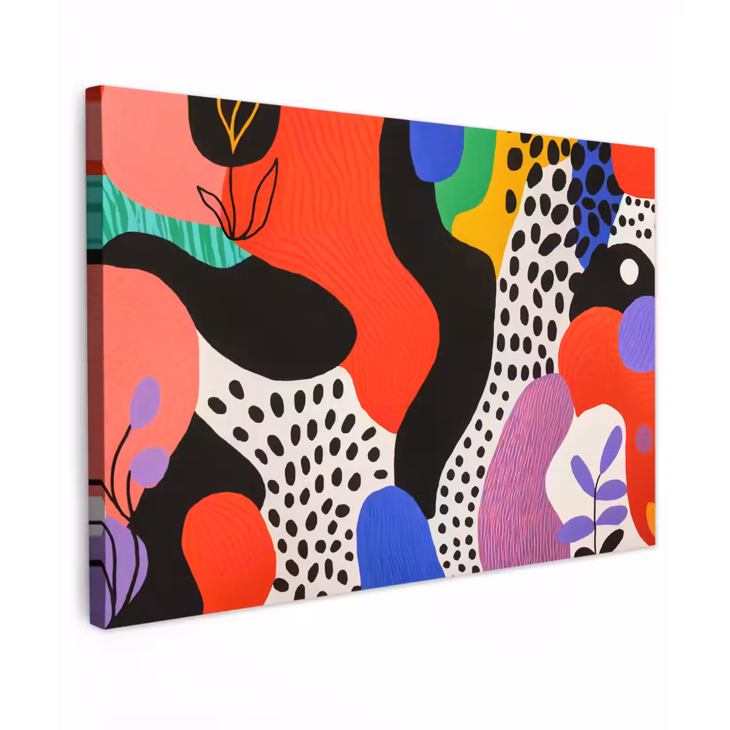 Abstract - Vormen - Kleuren - Stippen canvas 2cm klein -z3d