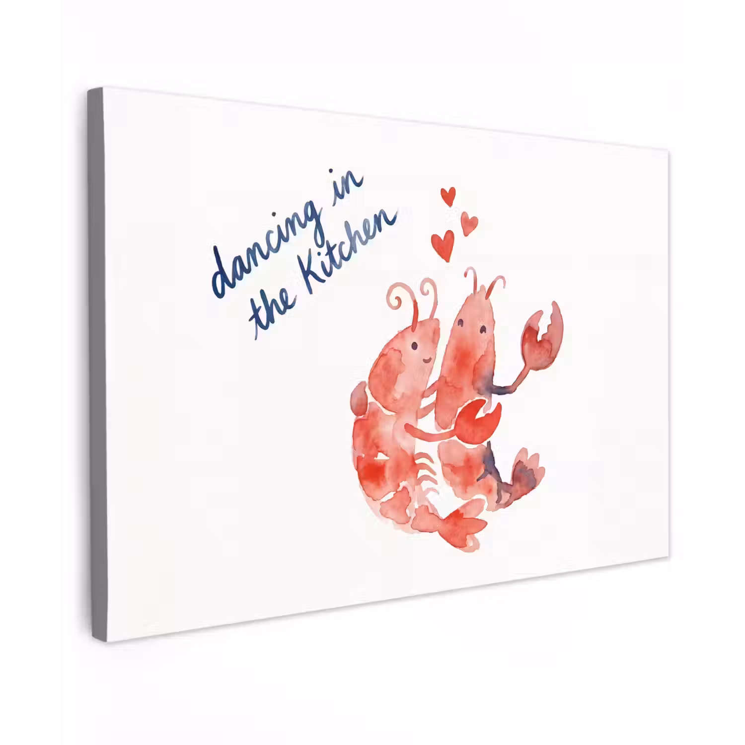 Dier - Dans - Liefde - Waterverf - Rood canvas 2cm klein -z3d