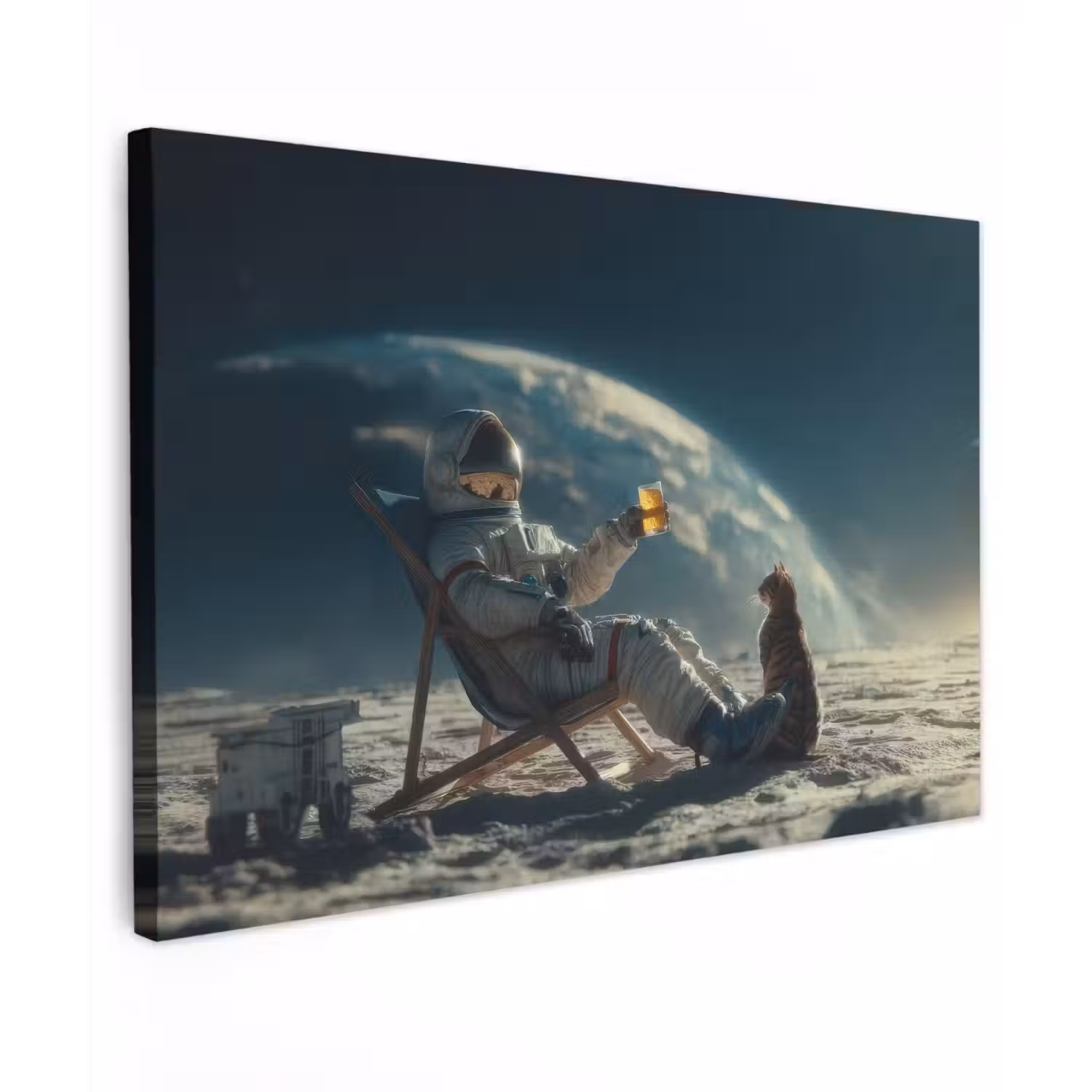 Astronaut - Kat - Glas - Stoel canvas 2cm klein -z3d