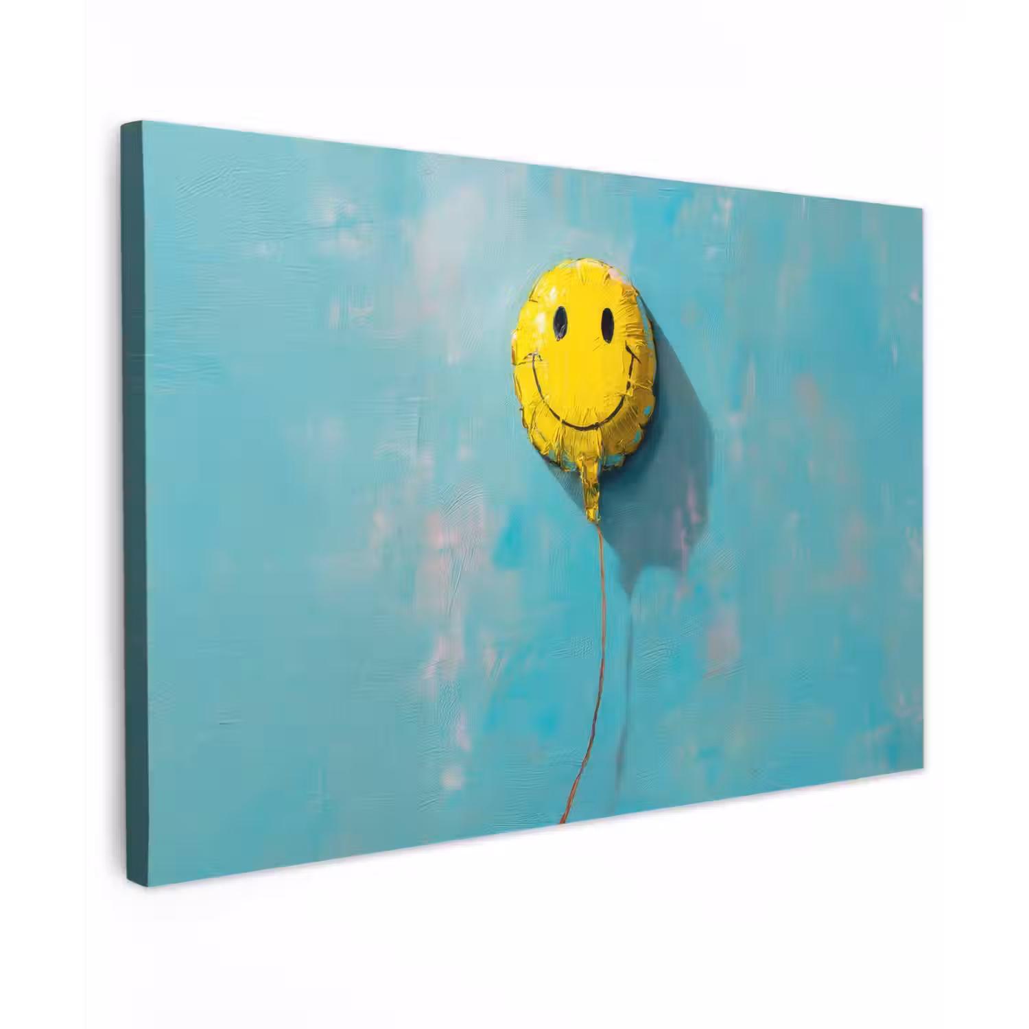 Ballon - Geel - Smiley canvas 2cm klein -z3d