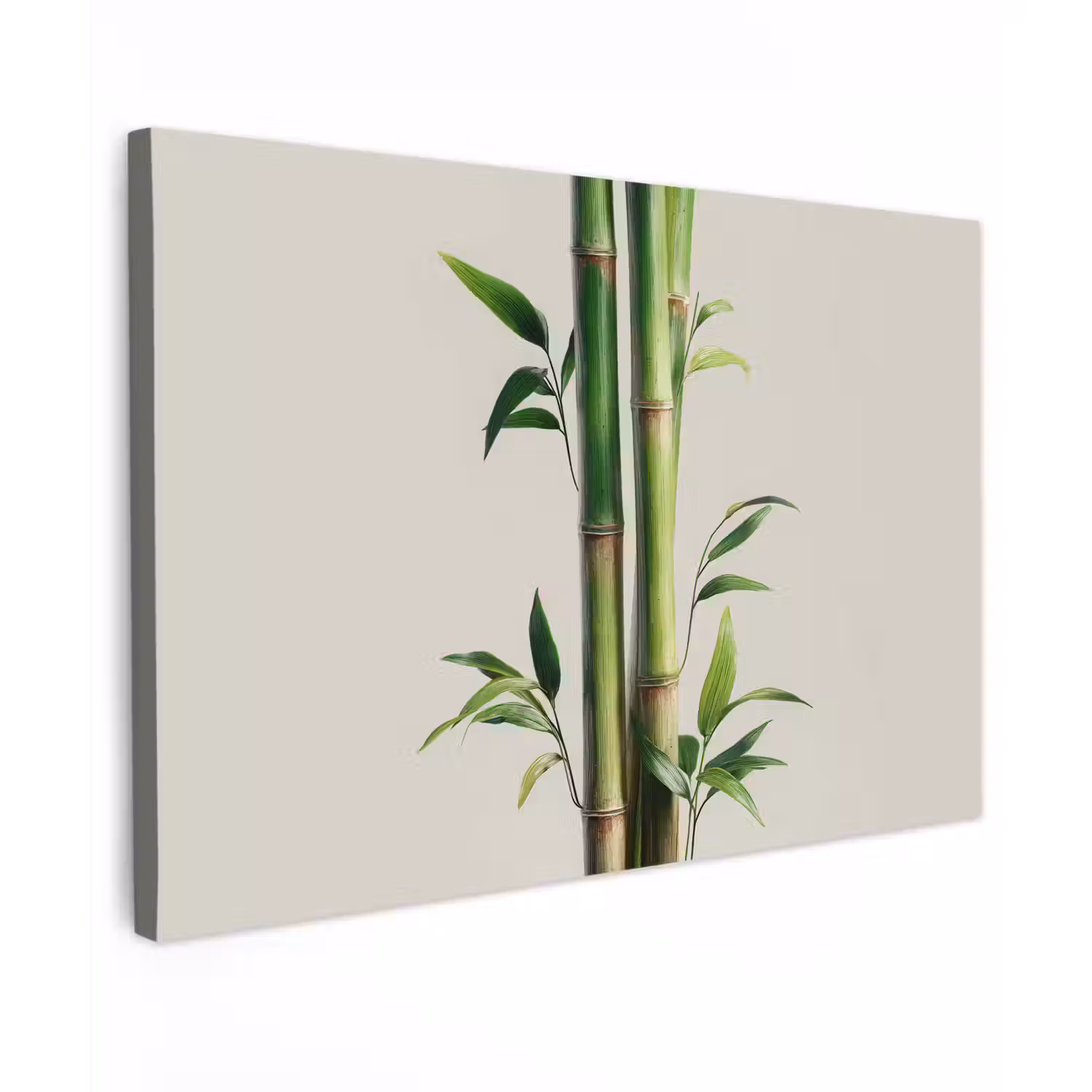 Bamboestengels - Sierlijk - Groen canvas 2cm klein -z3d