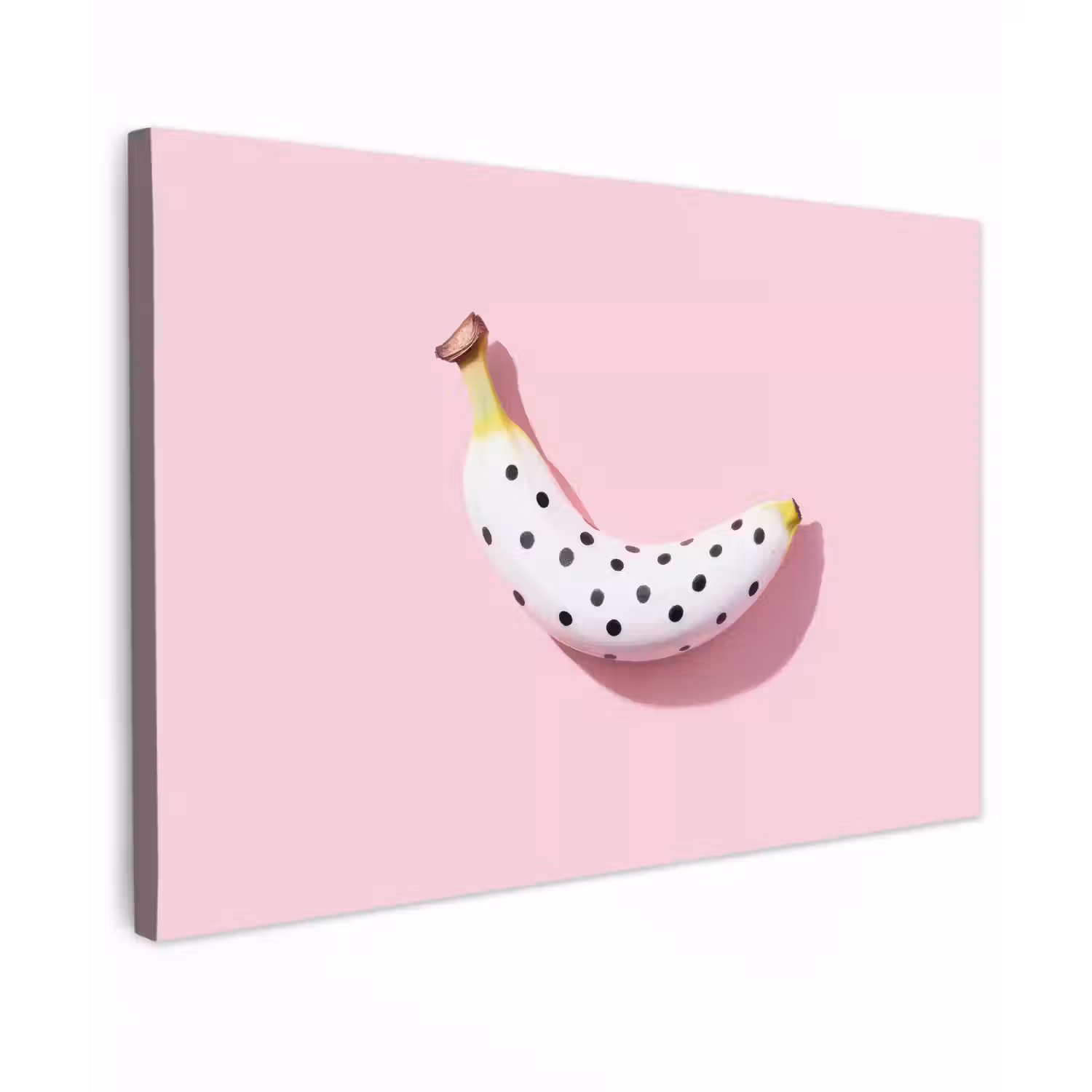 Banaan - Stippen - roze canvas 2cm klein -z3d