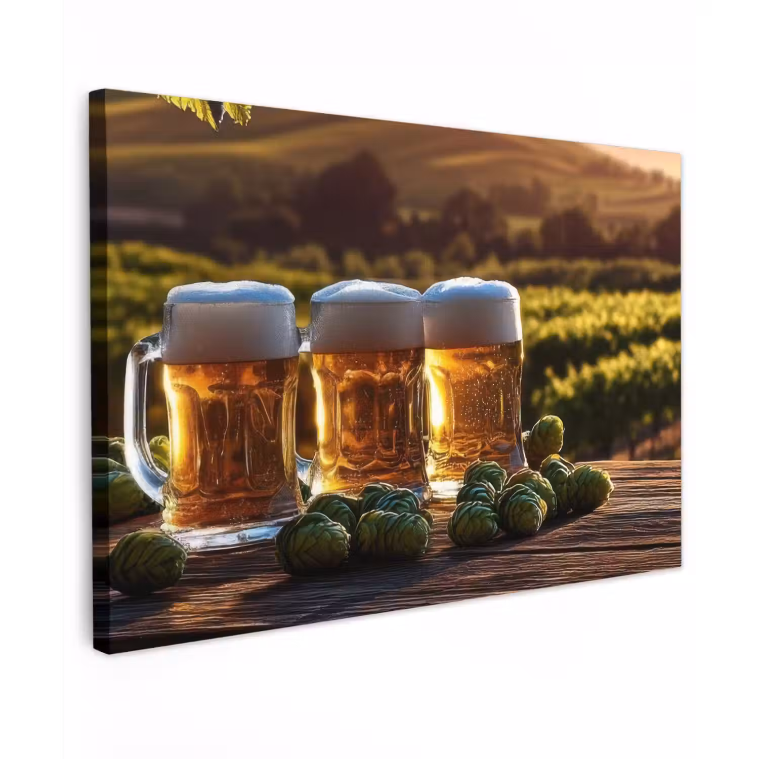 Bier - Hop - Landschap canvas 2cm klein -z3d