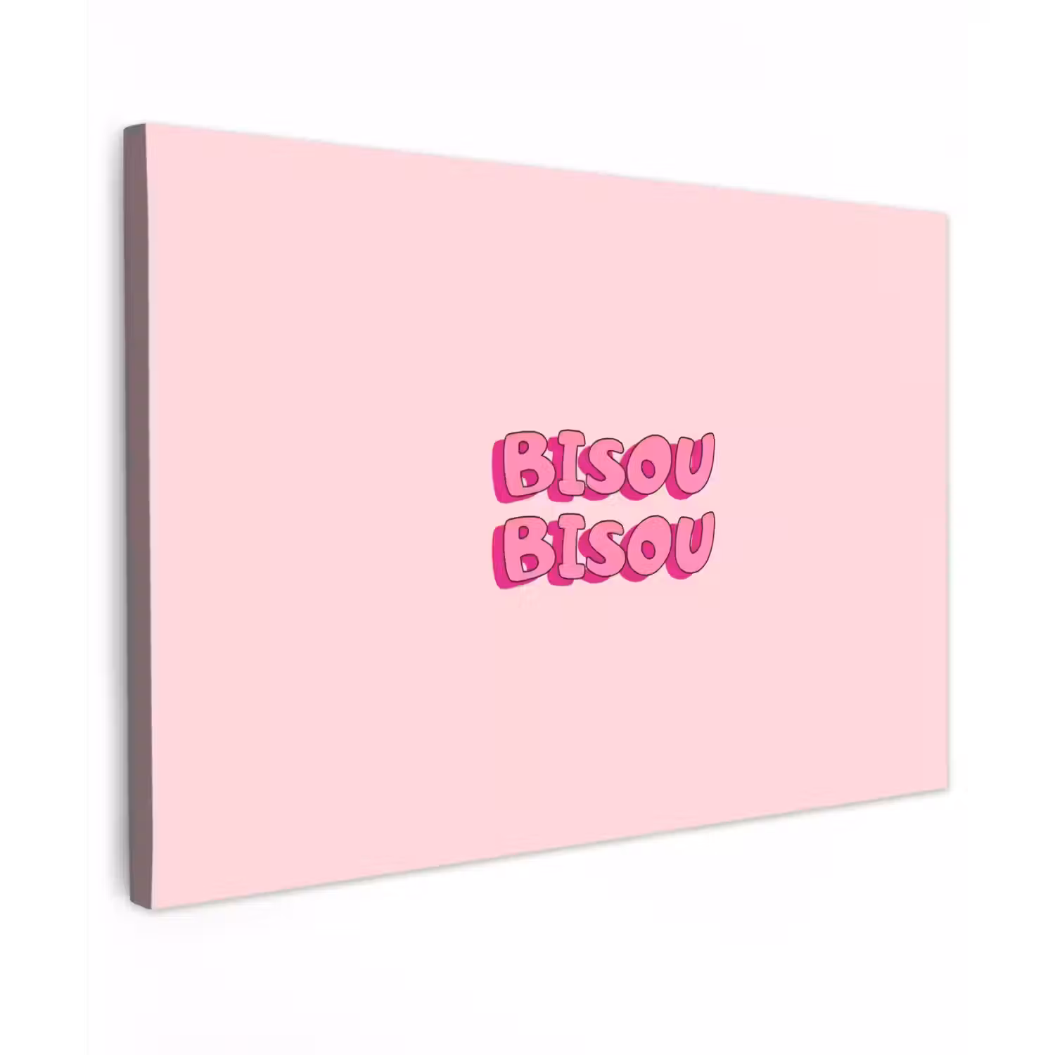 Bisou - Roze - Schaduw canvas 2cm klein -z3d
