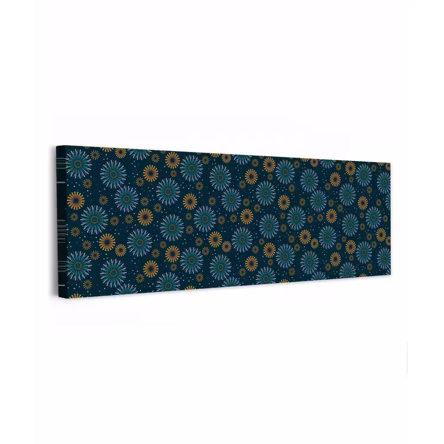 Blauw - Patroon - Retro canvas 2cm klein 828 -z3d