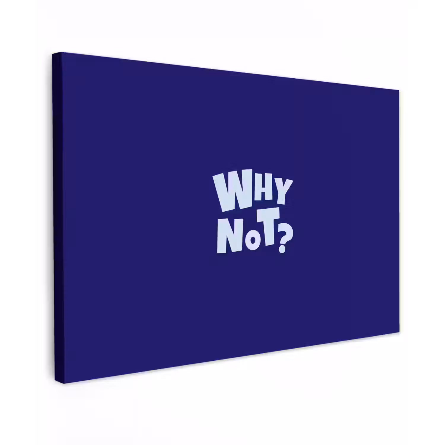 Blauw - Why not - Minimalistisch canvas 2cm klein -z3d