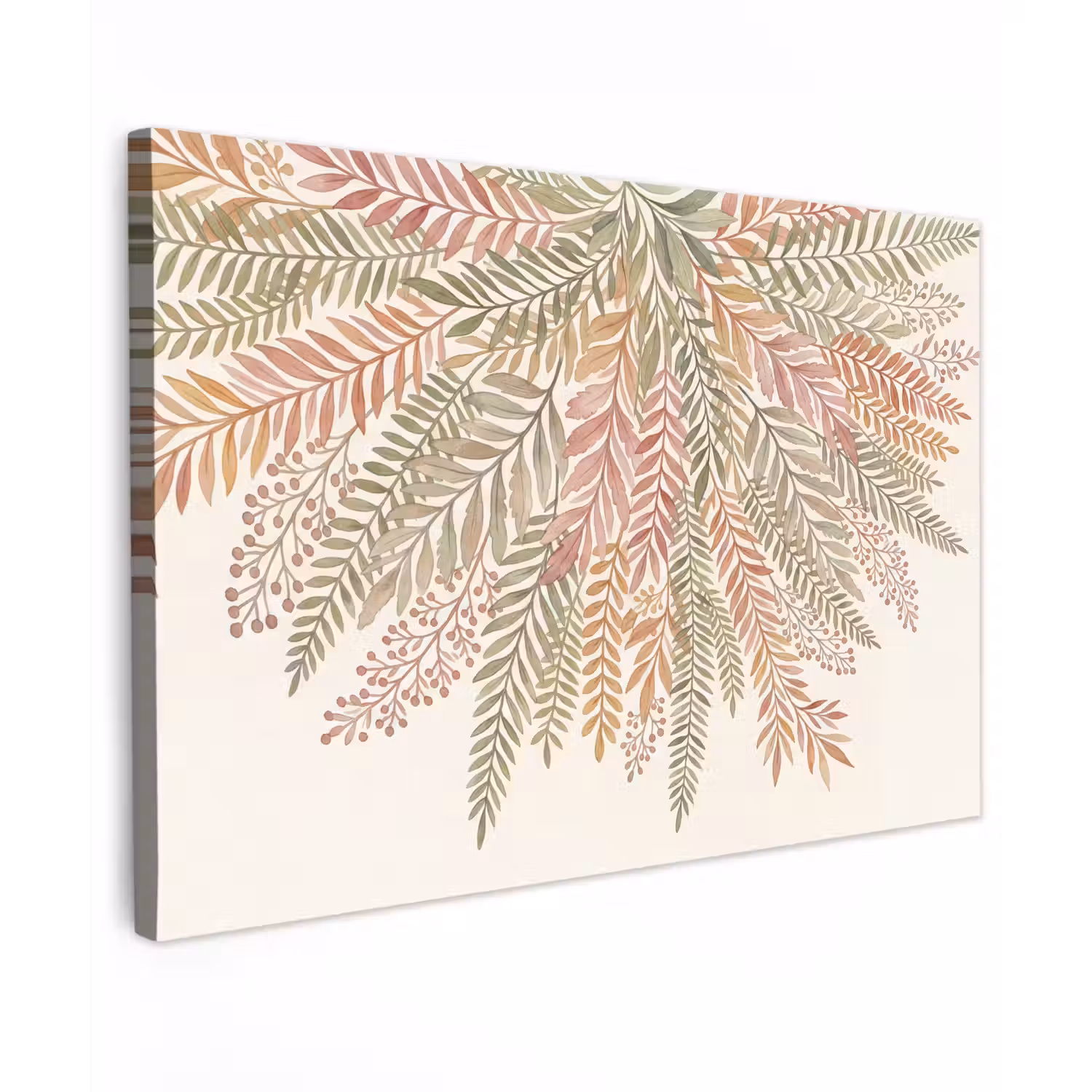 Botanisch - Aquarel - Kleurrijk canvas 2cm klein -z3d