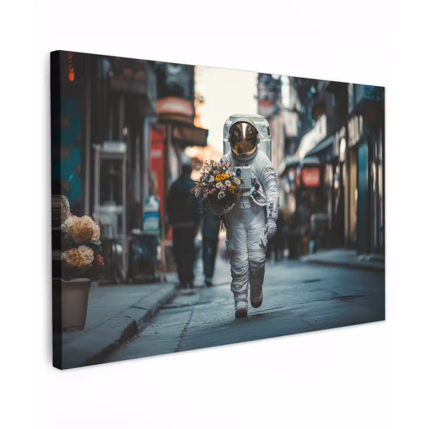 Boeket - Bloemen - Kleurrijk - Astronaut canvas 2cm klein -z3d